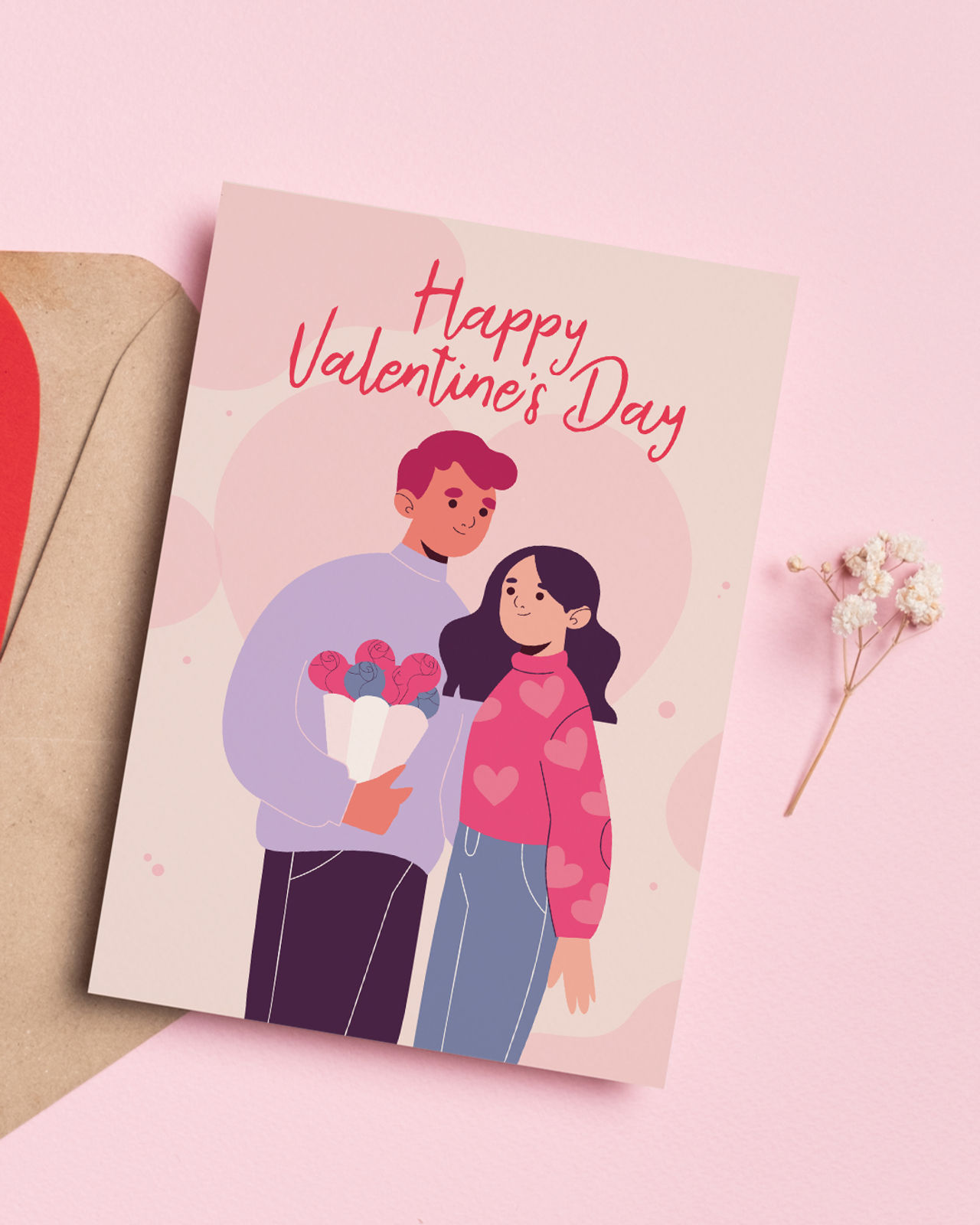 Mad Over Print Happy Valentine's Day Card