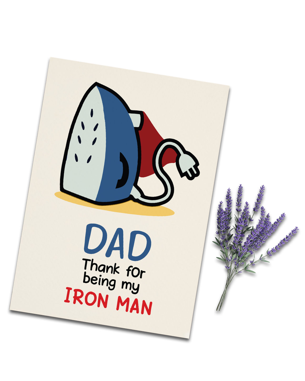Mad Over Print Iron Man Dad Card