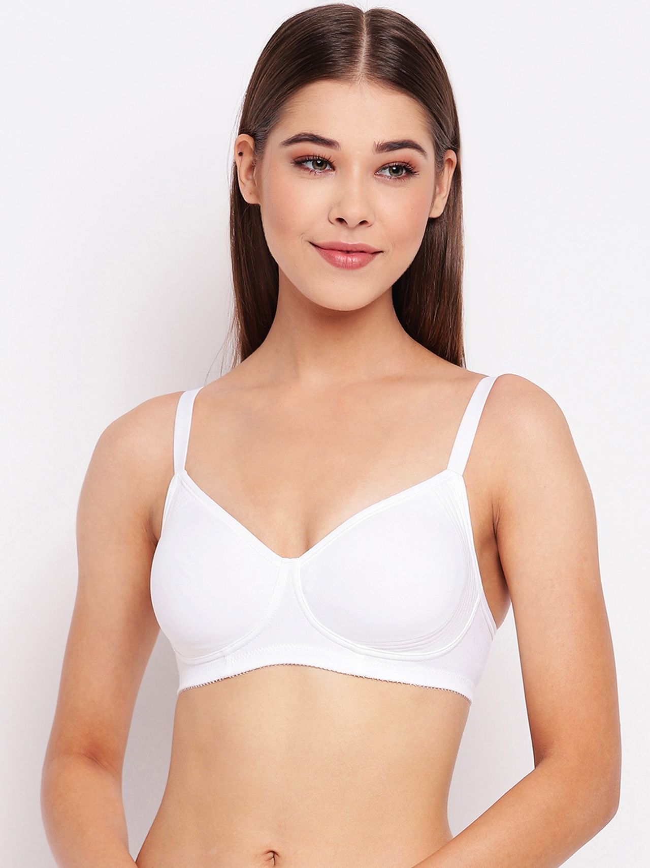 Enamor Women's A042 Side Support Shaper Fab-Cool Cotton Bra | Non Padded | Wirefree | White - 32B