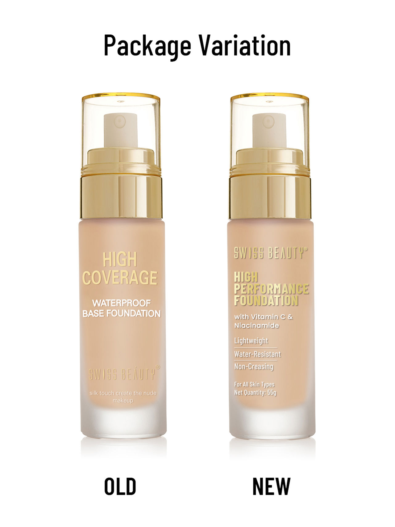 Swiss Beauty High Performance Foundation With Vitamin C & Niacinamide - 04 Natural Nude