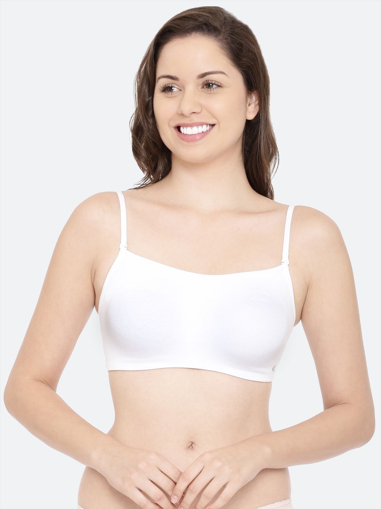 Enamor Women's A022 Full Coverage Comfort Cami Cotton Bra | Non Padded | Wirefree | White - M