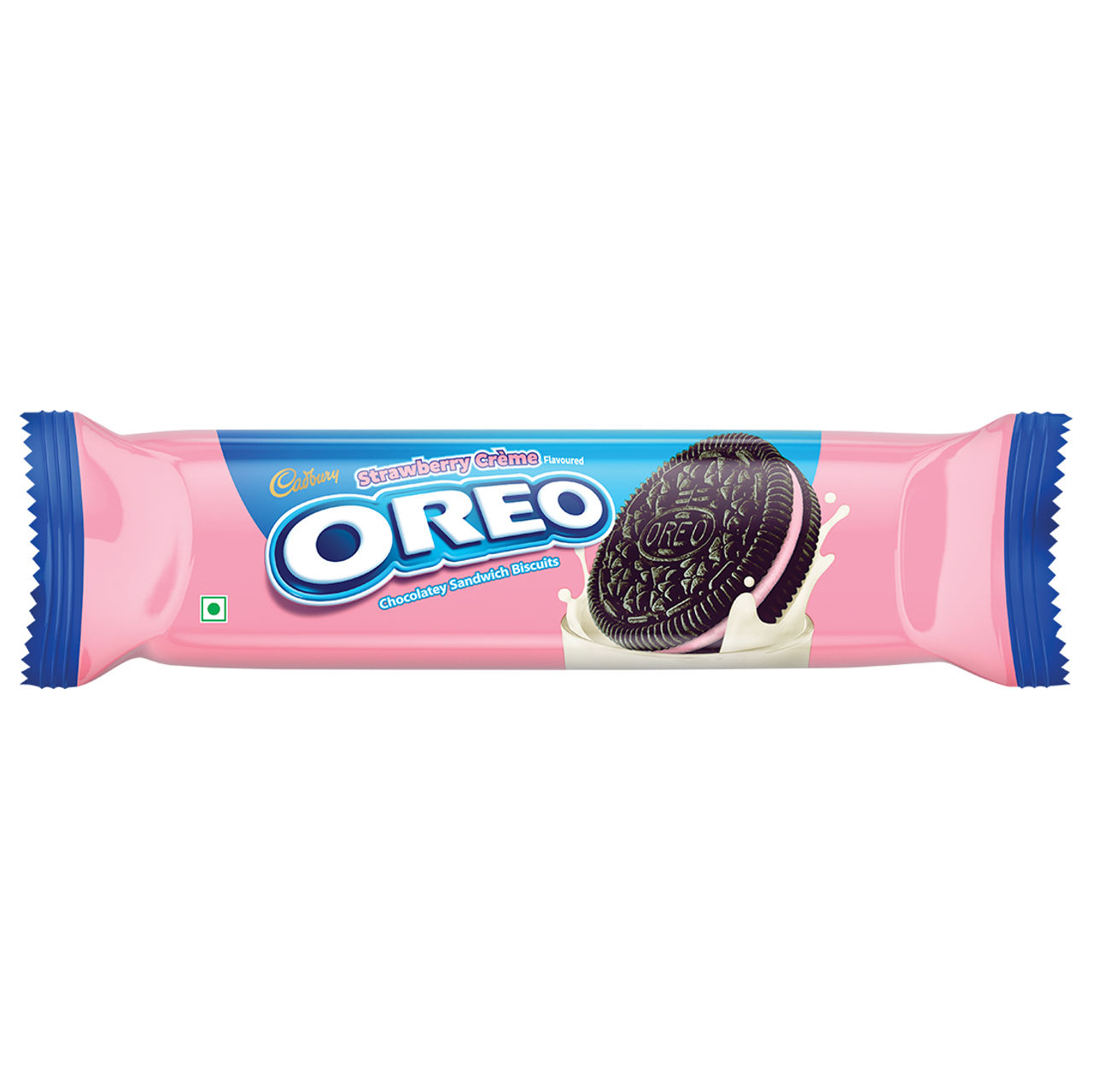 Cadbury Oreo Strawberry Flavour Cream Sandwich Biscuits | Trans Fat-free