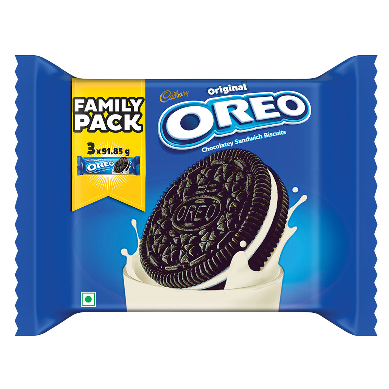 Cadbury Oreo Vanilla Flavour Crème Sandwich Biscuit Family Pack