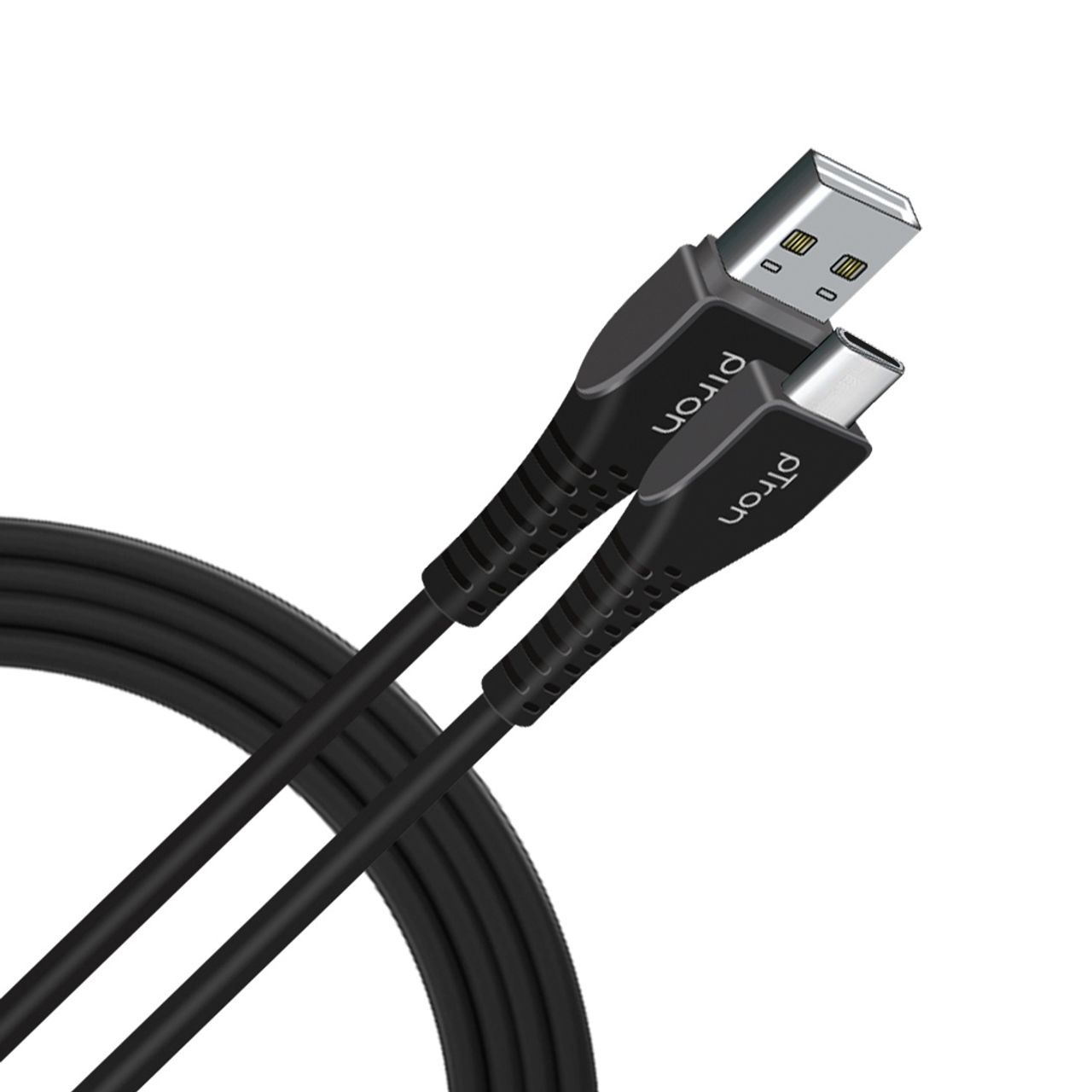 pTron Solero T241 Cable 2.4A USB to Type-C Fast Charge 1m Tangle-free | 480Mbps Data Transfer - Black