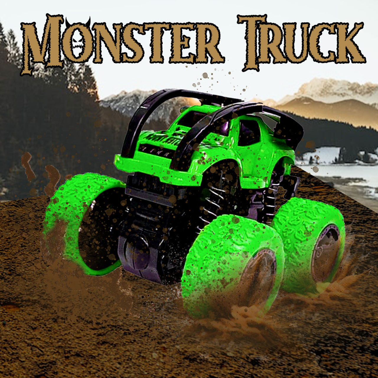 ToyBharat Monster Truck Friction Powered 360 | Toy Cars Train and Vehicle Pack of 2