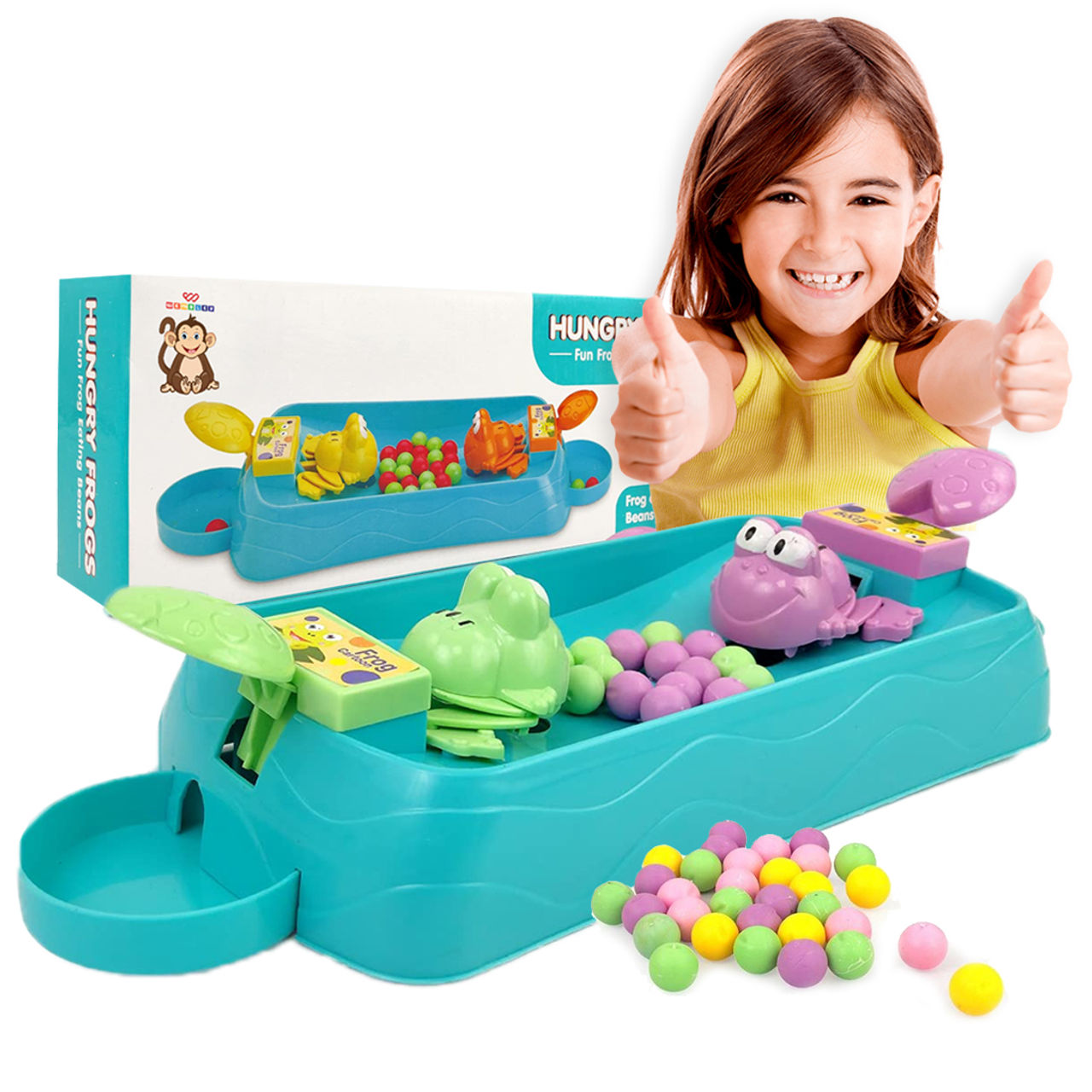 Wembley Hungry Frog Game - Interactive Indoor Fun for Two Players