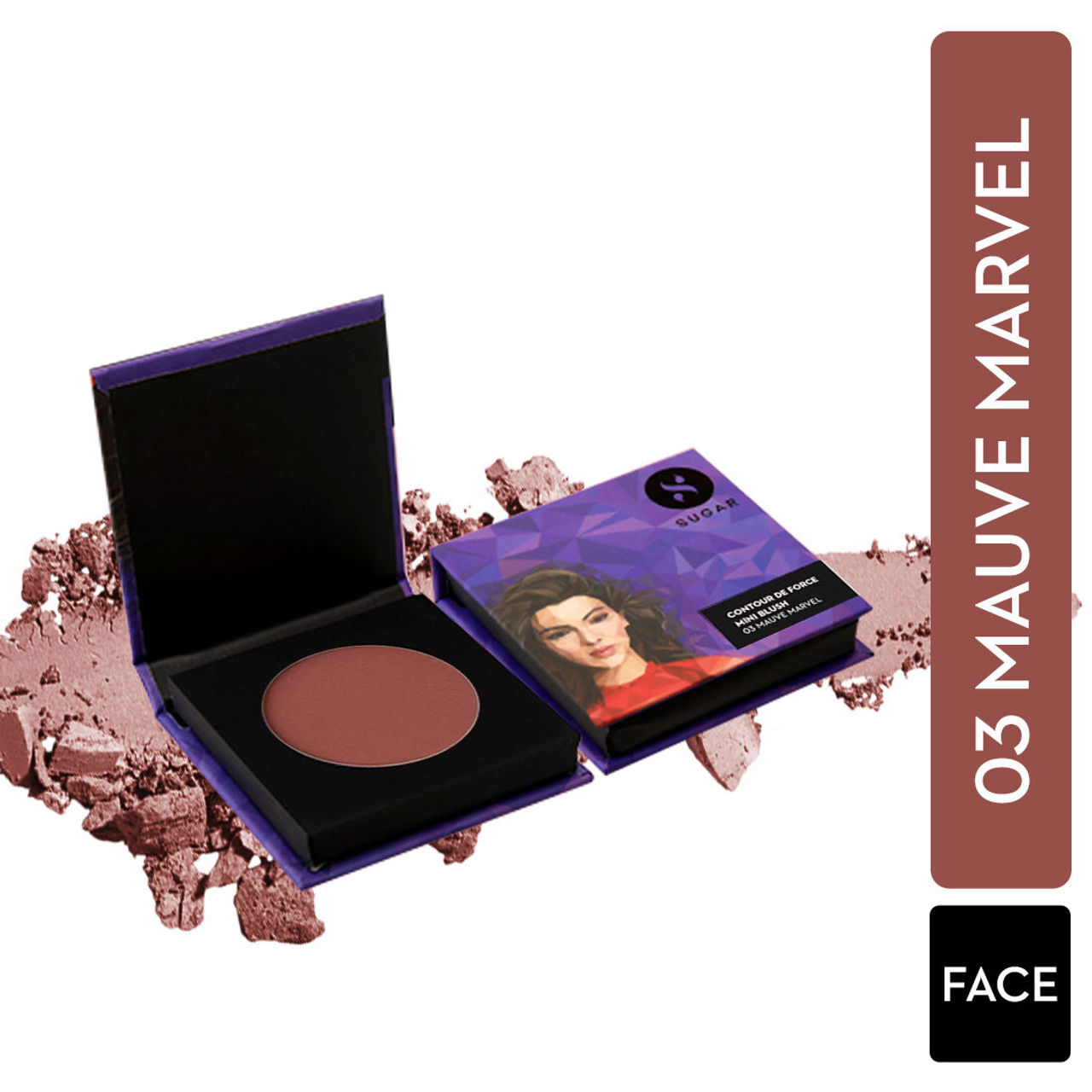 SUGAR Cosmetics Contour De Force Mini Blush - 03 Mauve Marvel