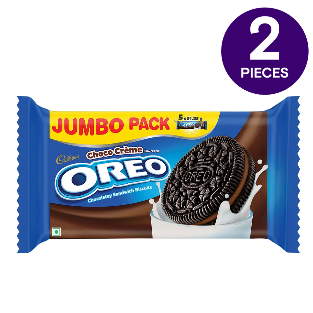 Cadbury Oreo Chocolate Flavour Crème Sandwich Biscuit Jumbo Pack