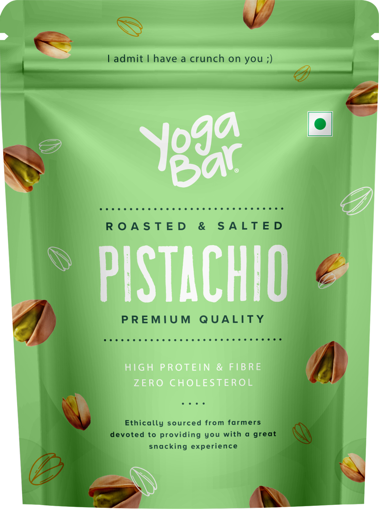 Yogabar Premium Pista | Crunchy Pistachios I Rich In Protein, Fibre, Gluten Free & Low Calories