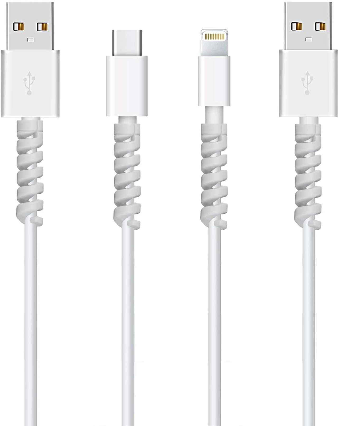 Striff 12 Pieces Highly Flexible Silicone Micro Usb Protector, Mouse Cable Protector(White)