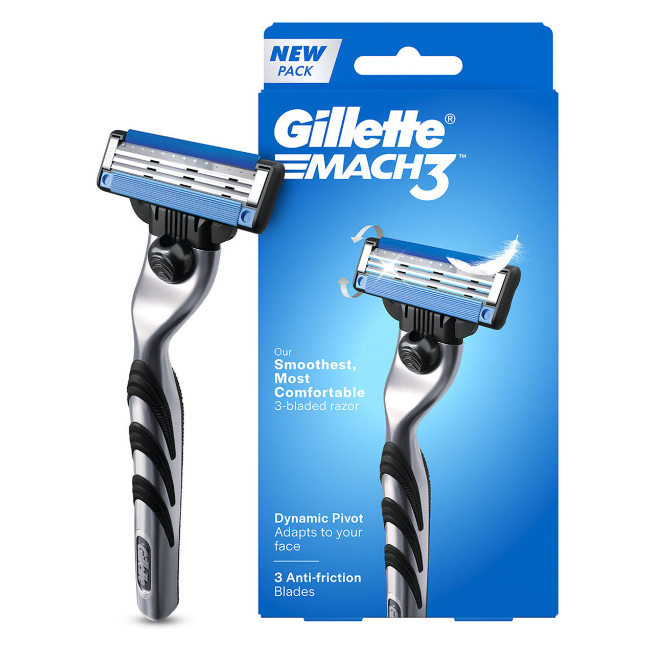 Gillette Mach 3 Manual Shaving Razor For Men
