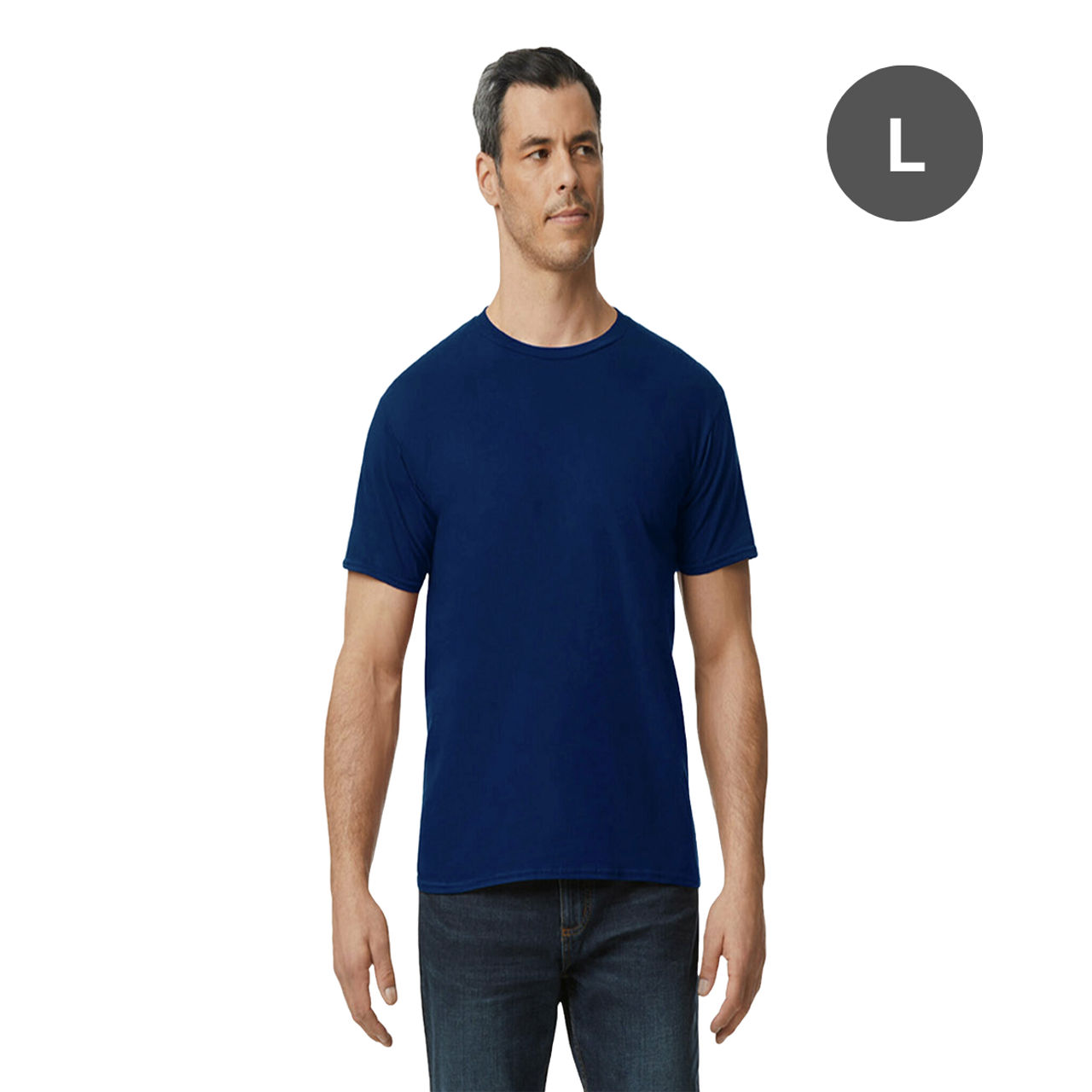 Gildan 76000 Softstyle Midweight Adult T-Shirt | Navy - L