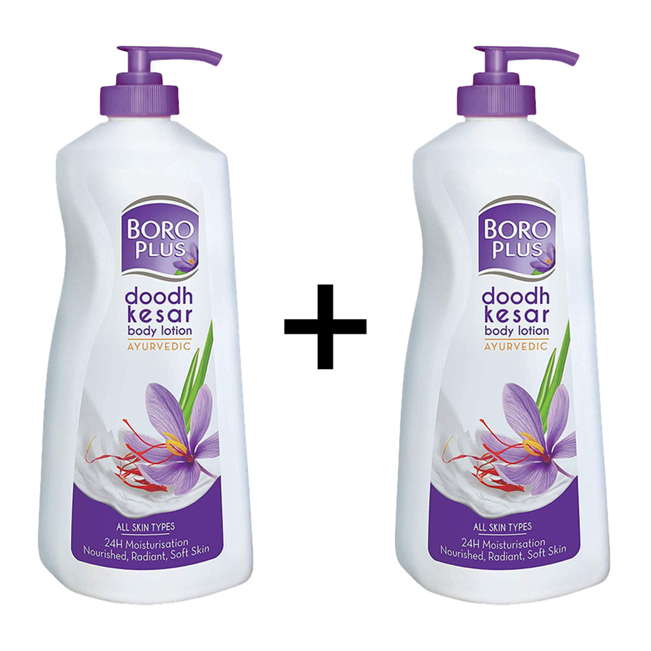 BoroPlus Doodh Kesar Body Lotion for All Skin Types 400 ml X 2 Combo