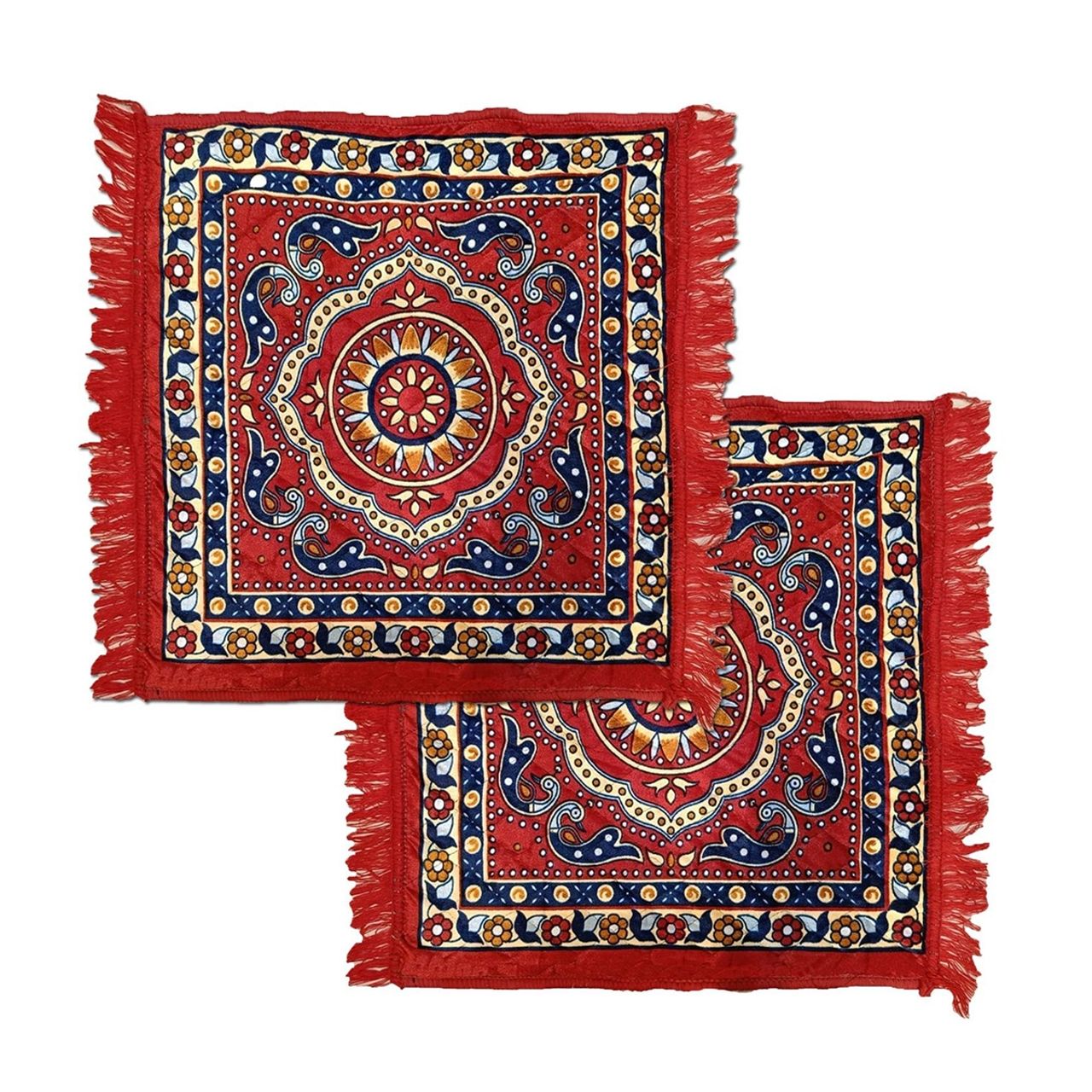 Elegant Weavers Aasan Mat - Maroon
