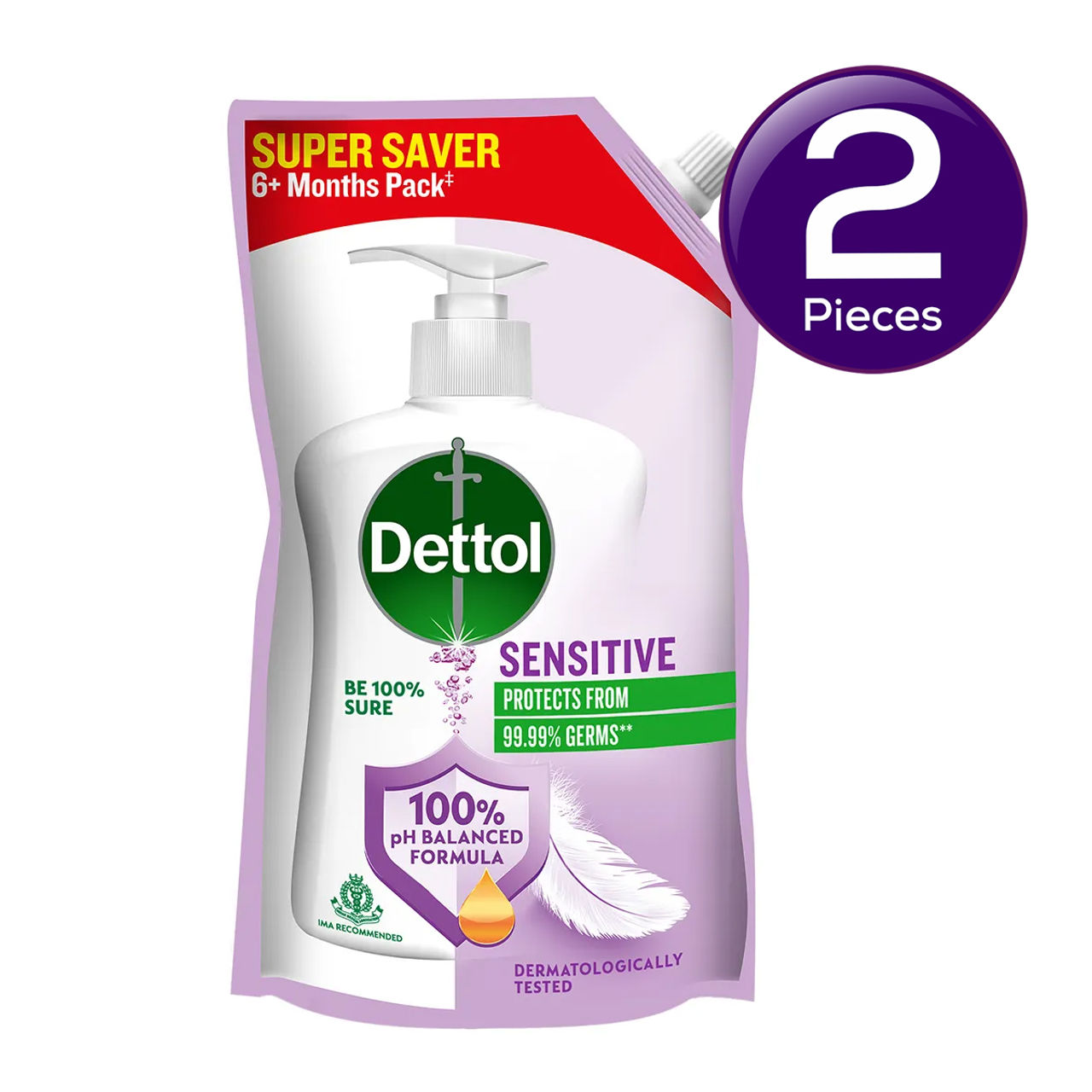 Dettol Sensitive Hand Wash Refill | Moisturizing Handwash | pH Balance | Gentle on Skin Combo