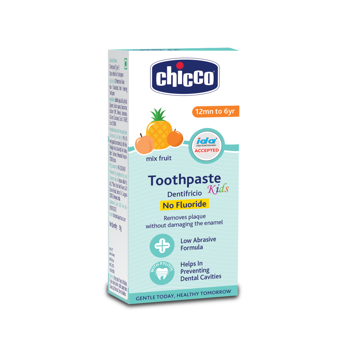 Chicco Toothpaste Mixfruit Baby For Kids | Strawberry | 1 - 6 years