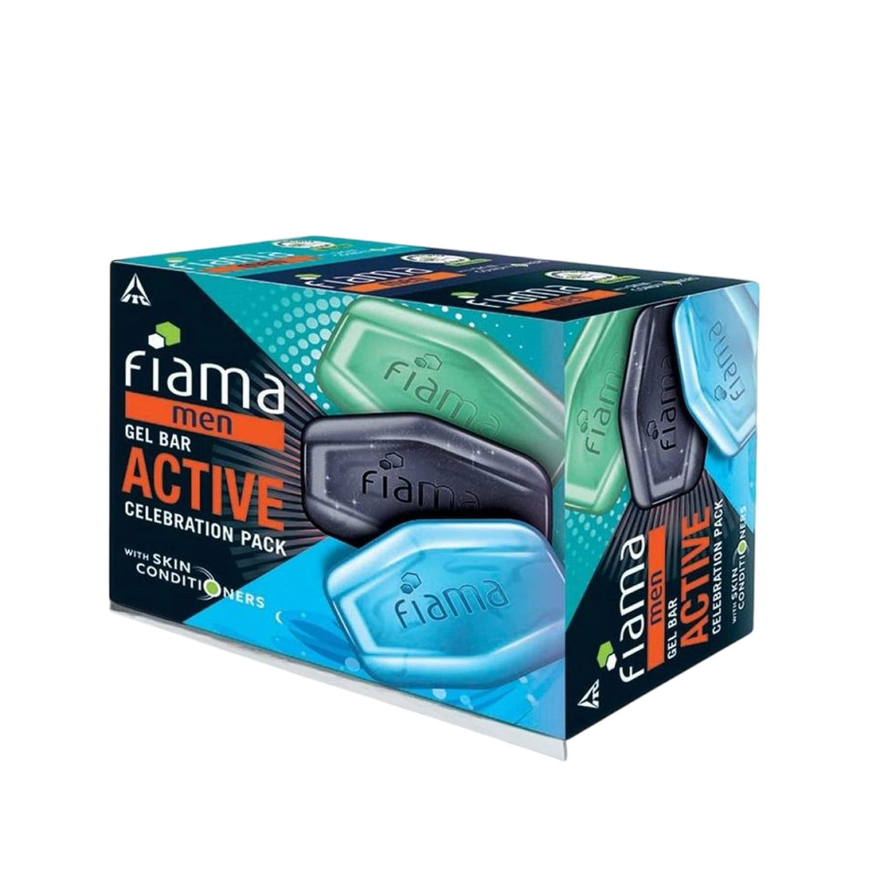Fiama Men Gel Bar Active Celebration Pack with 3 Unique Gel Bars, for Moisturised Skin