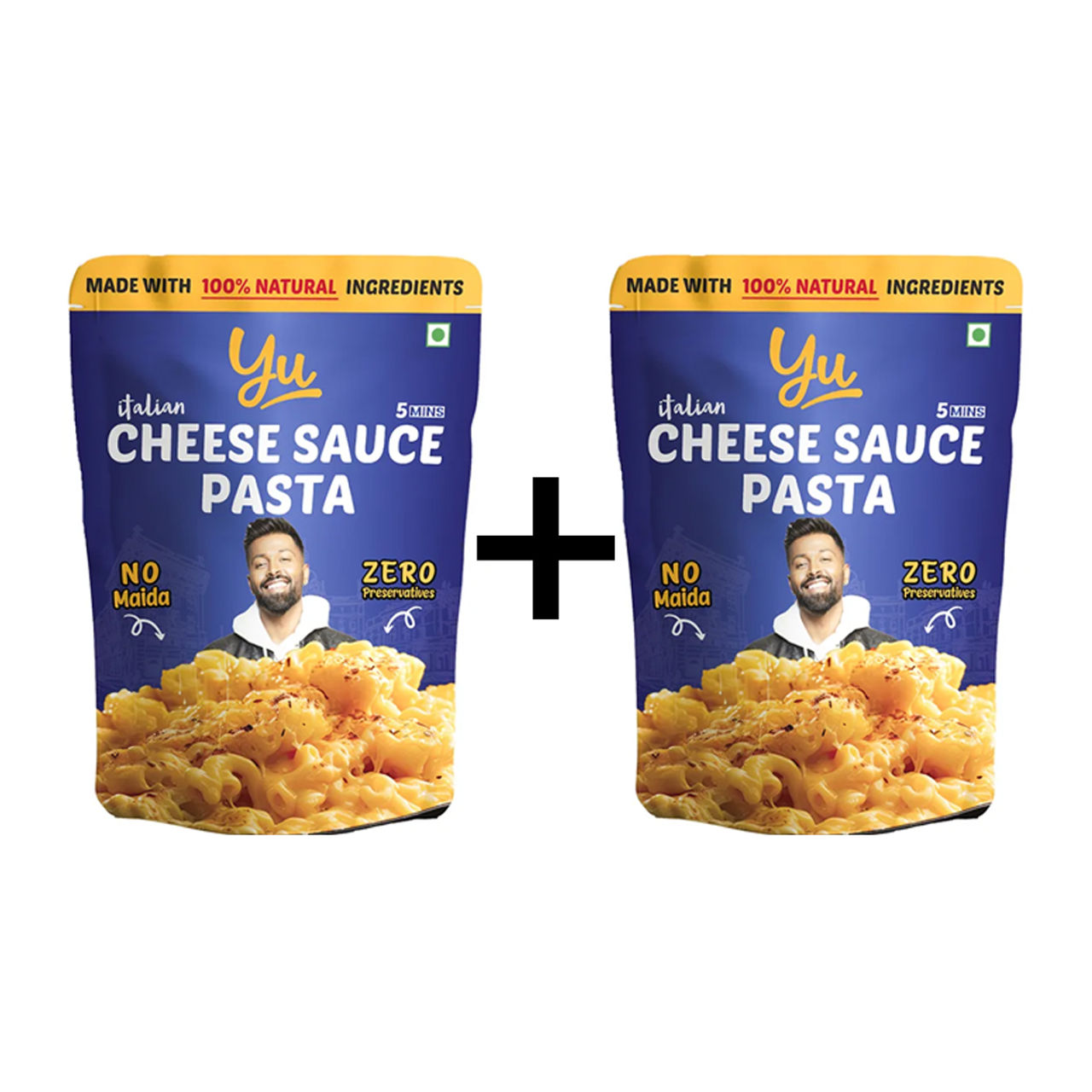 Yu Cheese Sauce Instant Cup Wheat Pasta - Combo Pack 130 g X 2 Combo 