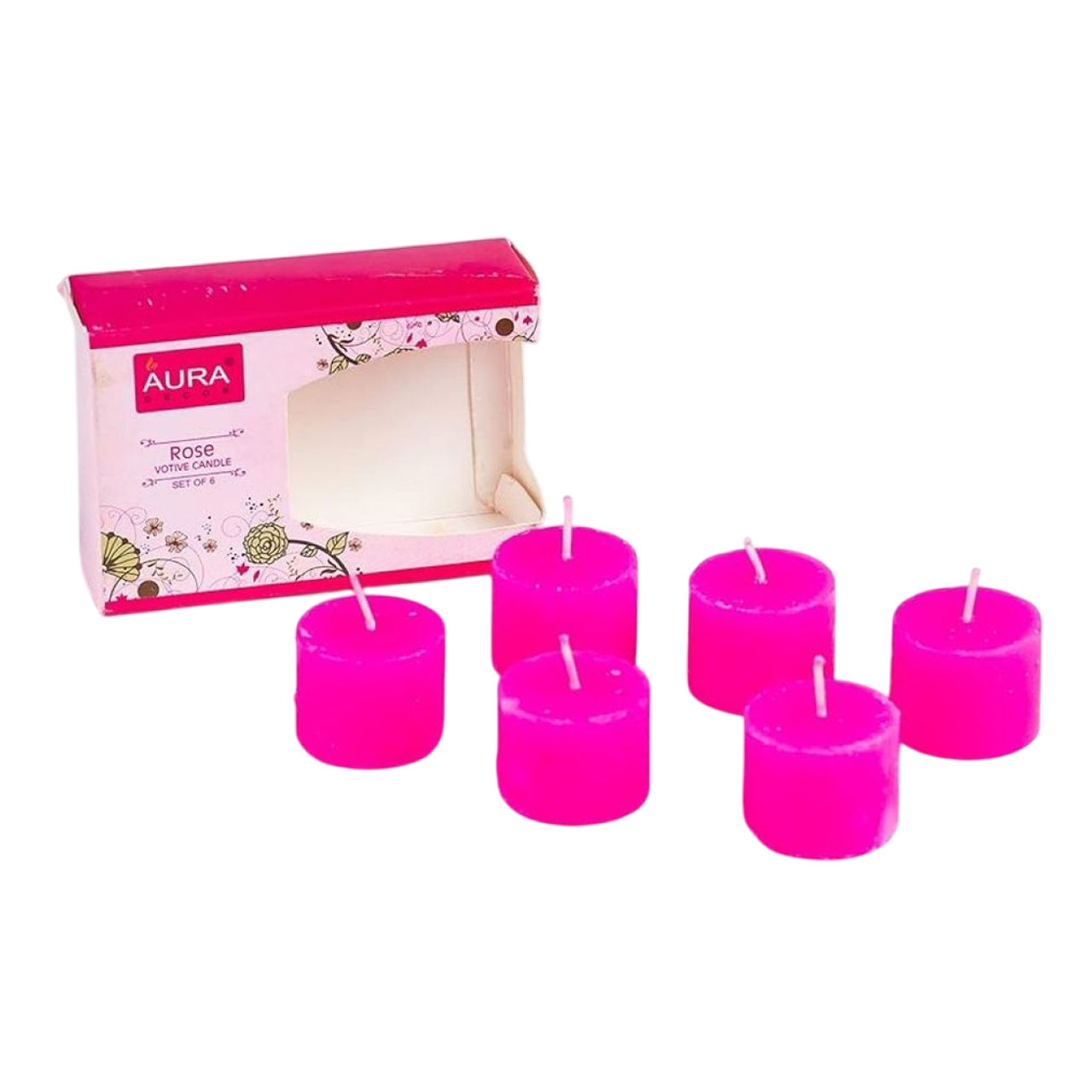 Auradecor Votive Candles Rose Gift Set