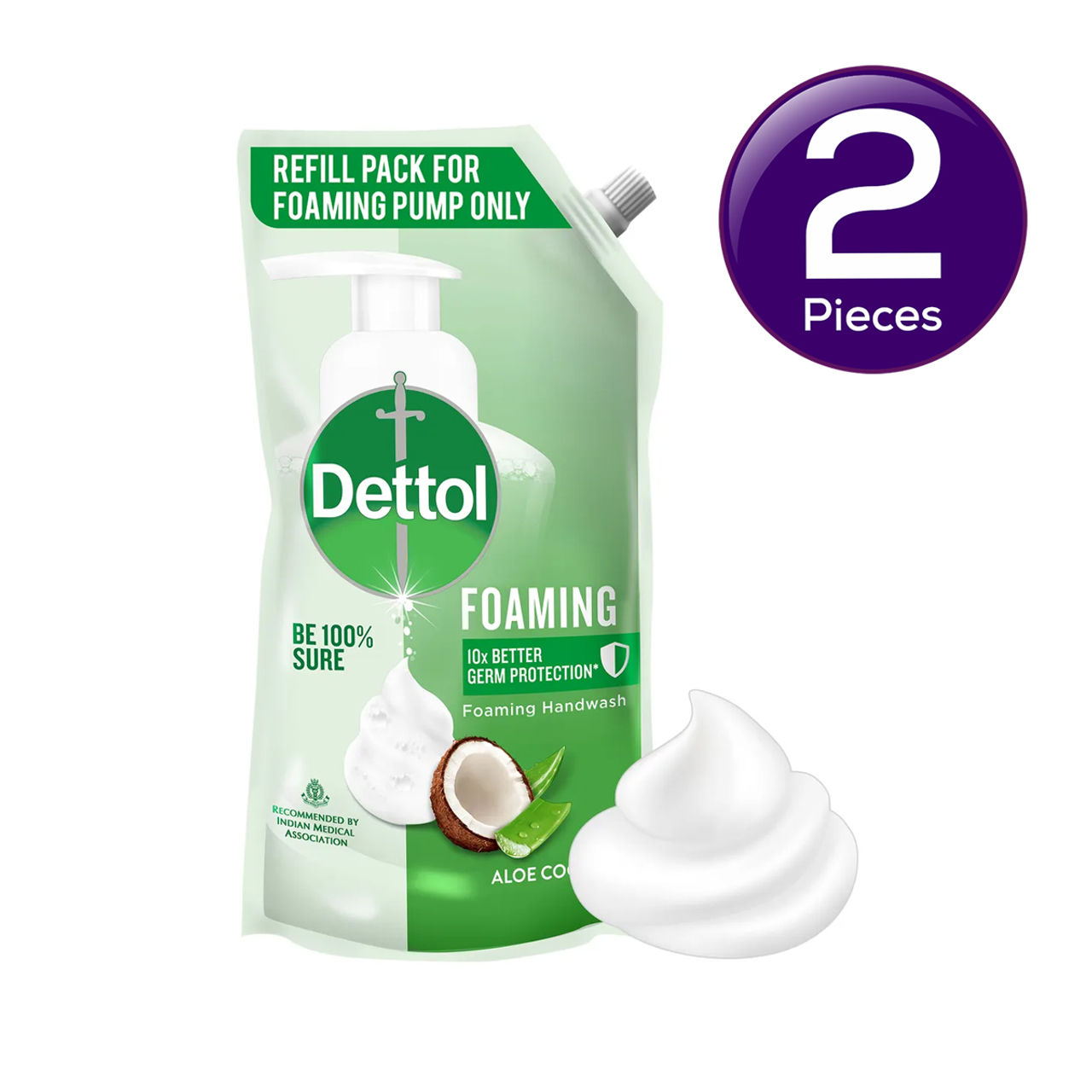 Dettol Aloe Coconut Hand Wash Refill For Foaming Handwash Pumps Combo