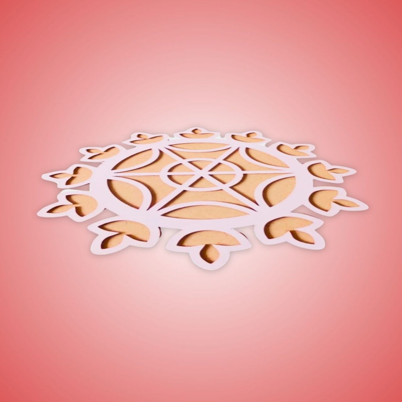 DiaCraft Rangoli Stencil - Multicolor | 6 x 6 Inch