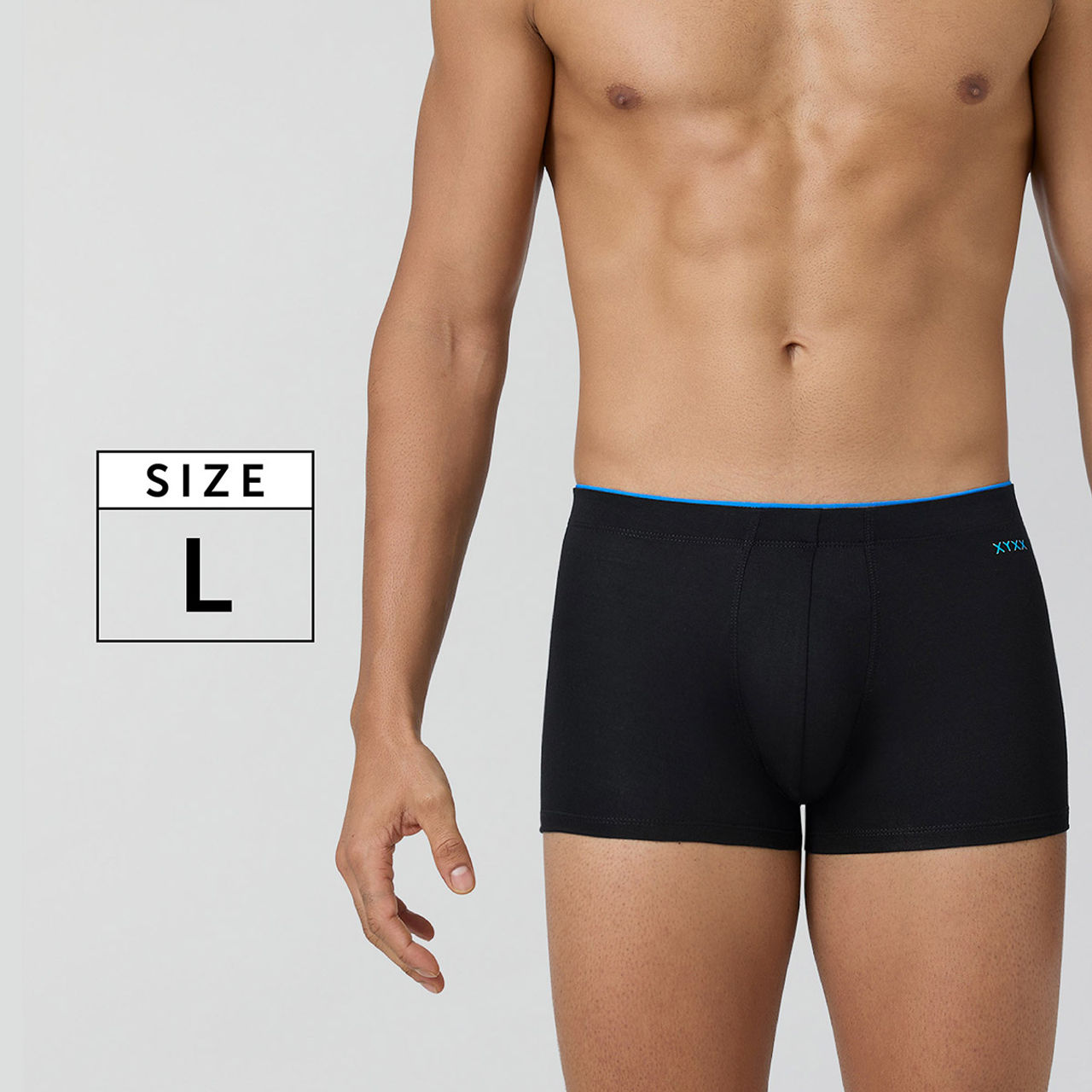 XYXX Uno IntelliSoft Micro Modal Solid Trunk | Men's Innerwear | Pack of 1 | Black- L