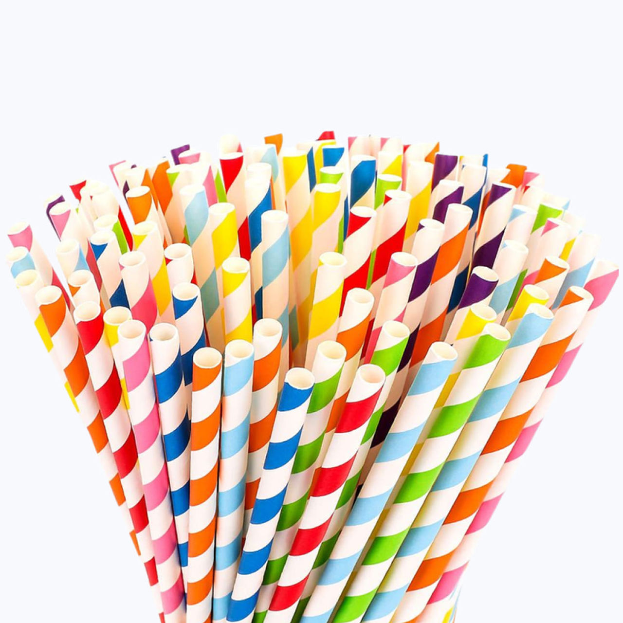 Vinay Trading Disposable Paper Straw - 6 mm | Assorted Color and Design