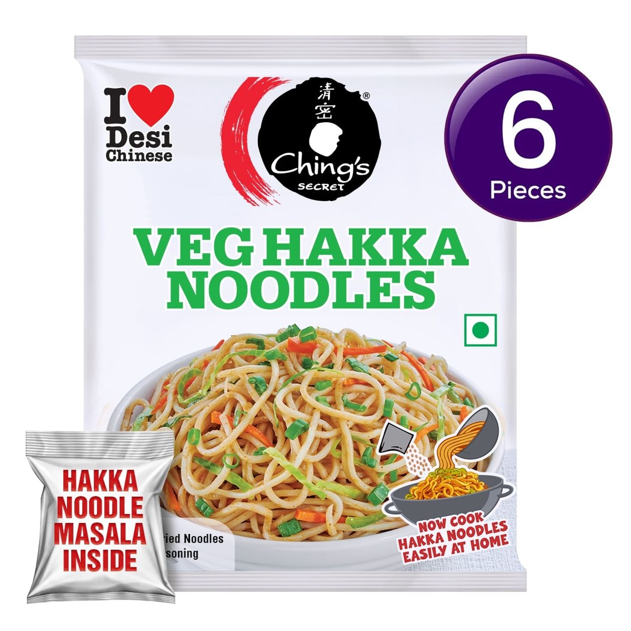 Ching's Secret Hakka Noodles with Masala, Complete Hakka Noodle Kit (140 g) Combo