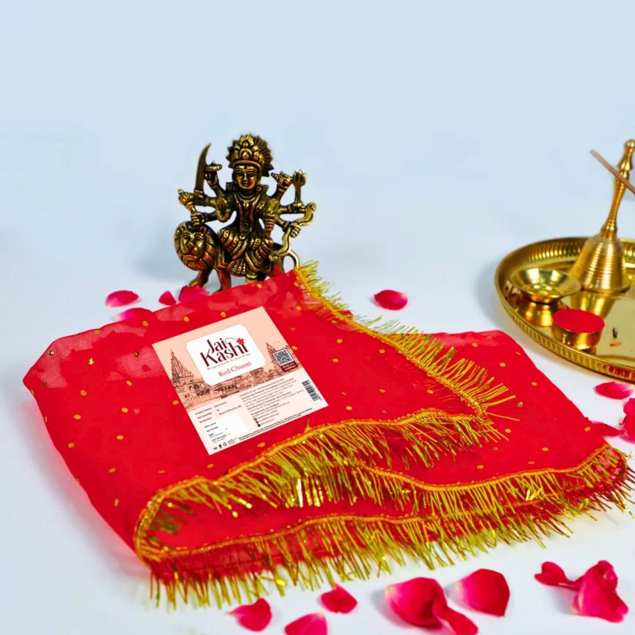 Jai Kashi Chunri - Red | 15 x 30 inch