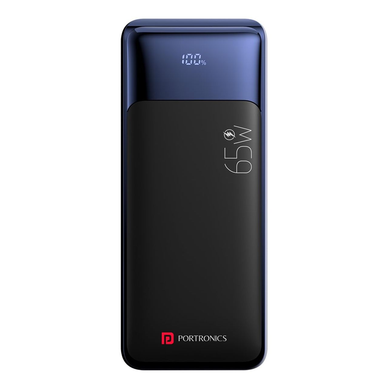 Portronics Ampbox 27K 65W 27000 mAh 4-in-1 Fast charging Power Bank with 2 Type C PD Output (Black)