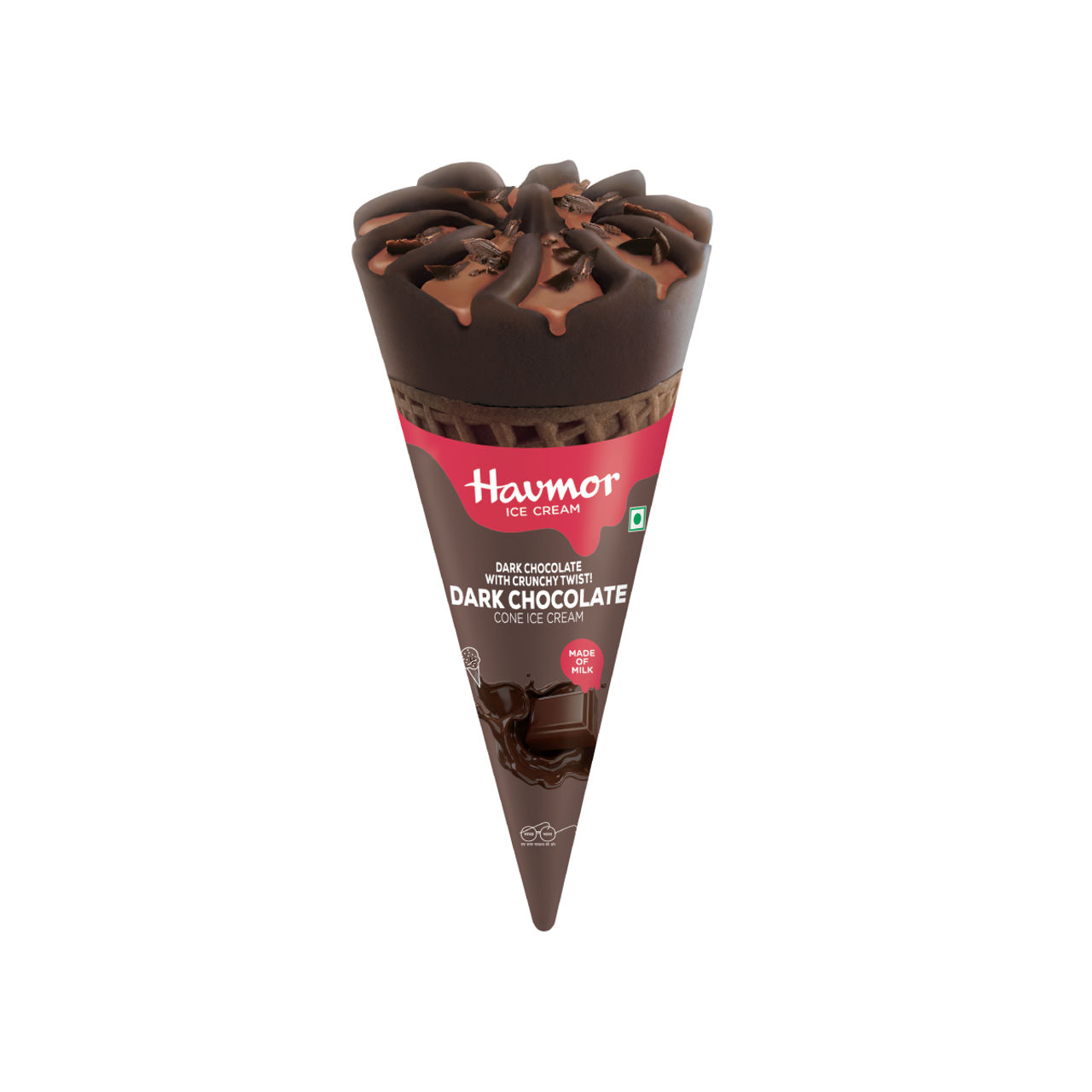 Havmor Dark Chocolate Ice Cream Cone