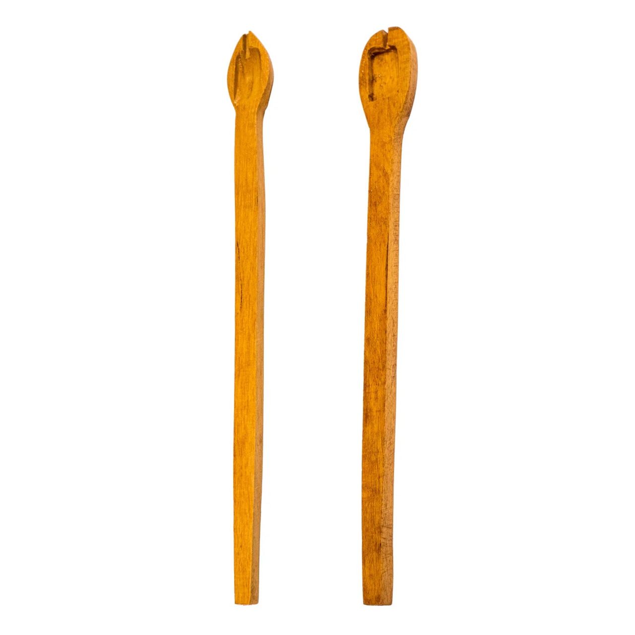 Swaha Wooden Havan Pooja Spoon Sruba, Sruchi For Yagna - Light Brown - Set Of 2