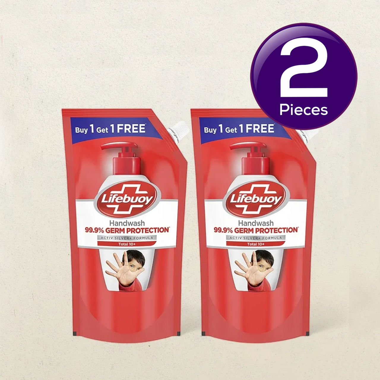 Lifebuoy Total 10 Activ Naturol Germ Protection Handwash Refill (Buy 1 Get 1 Free) Combo 