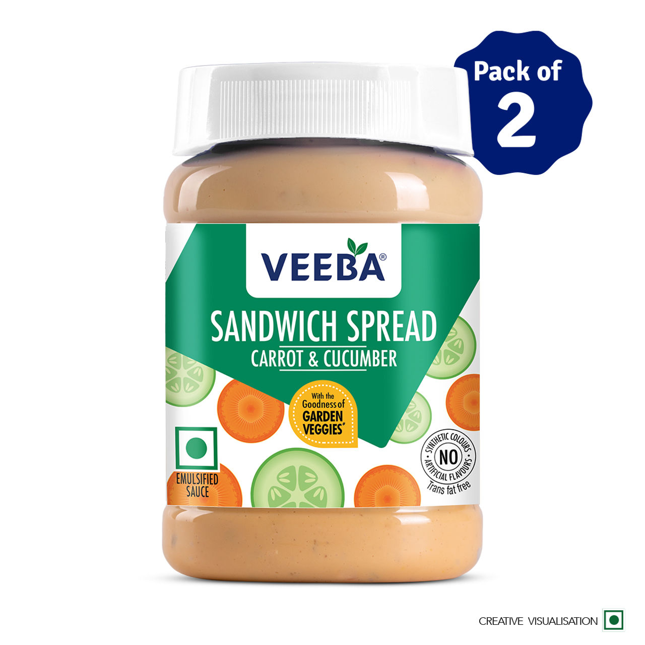Veeba Sandwich Spread Carrot & Cucumber (250g) Combo | Pack of 2