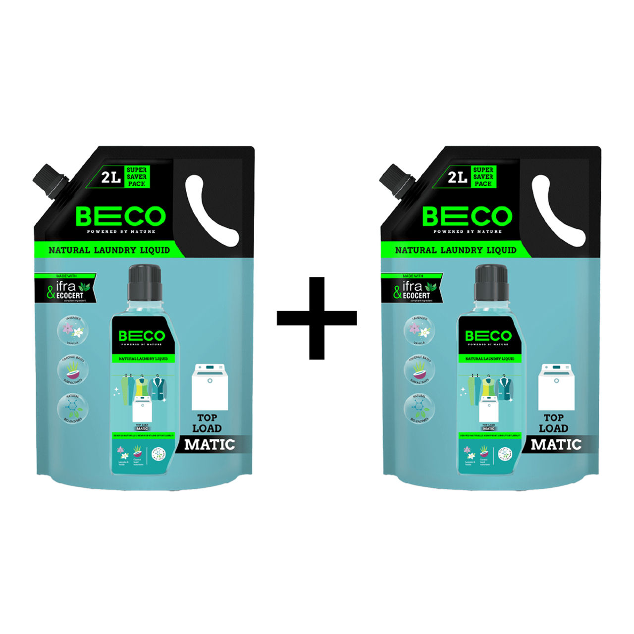 Beco Top Load Laundry Detergent Liquid Refill 2 l X 2 Combo