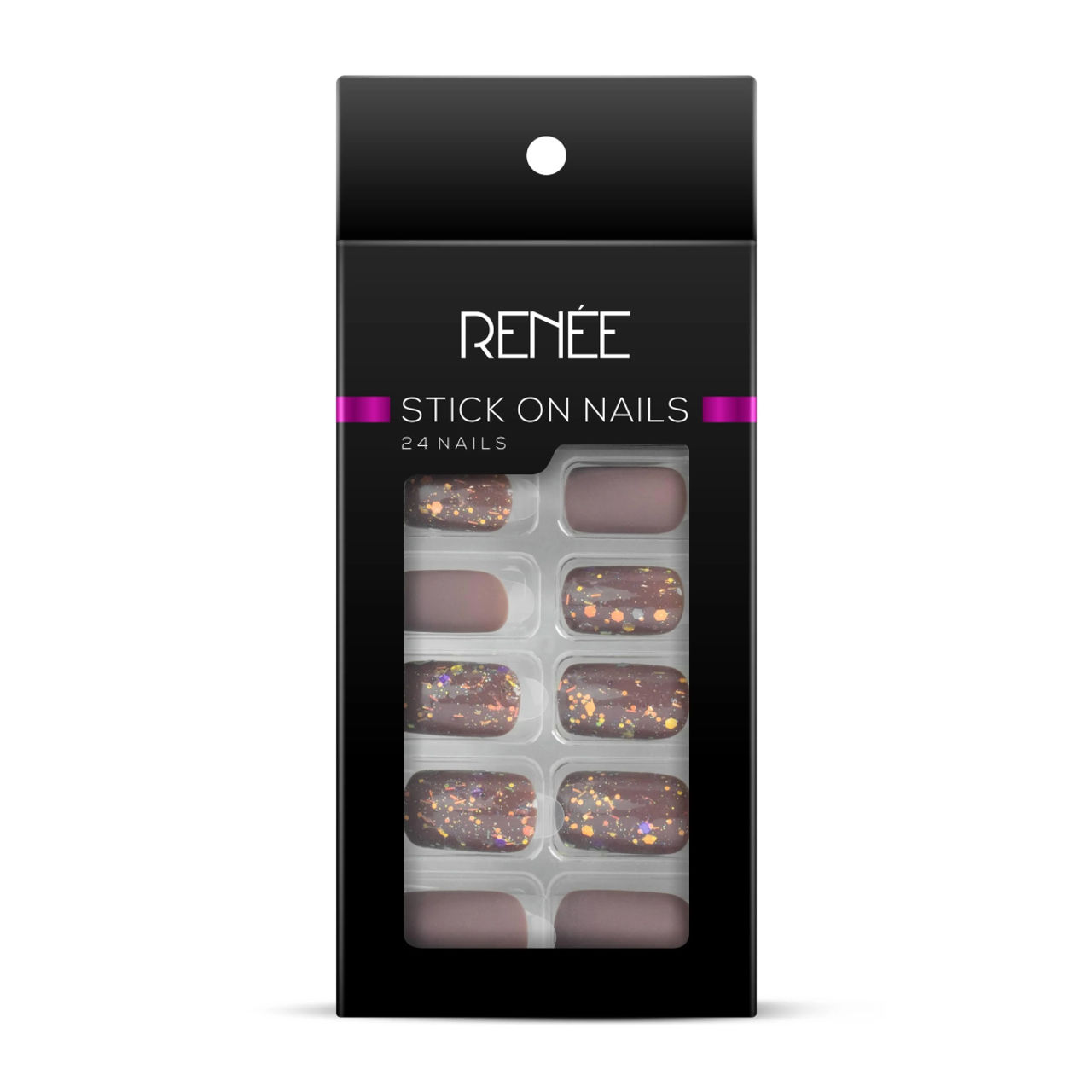 Renee Stick On Nails Dn 04| 24 Reusable Artificial Fake Nail Set
