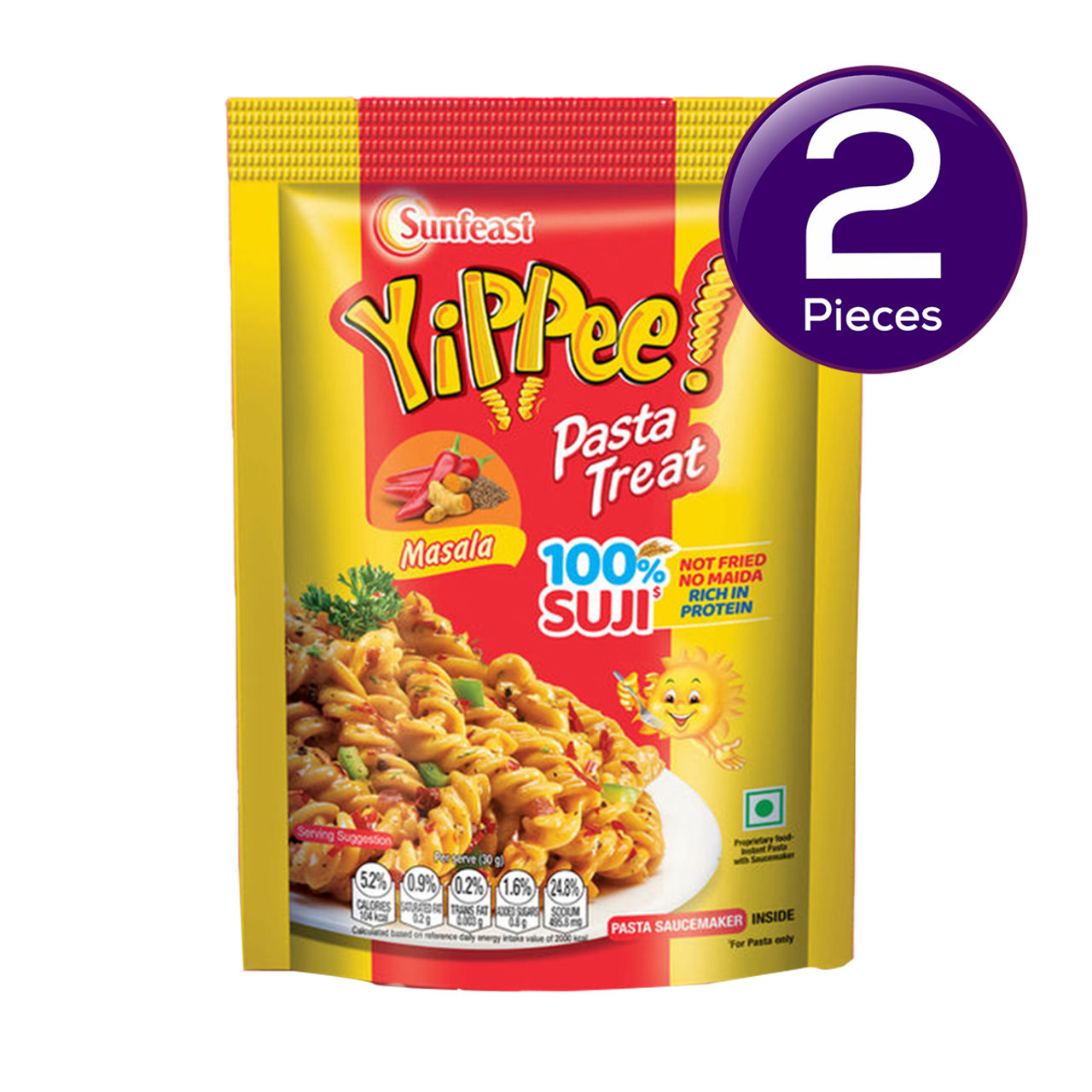YiPPee! 100% Suji Masala Pasta Treat Combo
