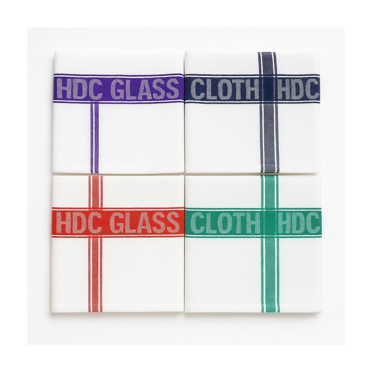 HD Creations Glass Cloth | 43 x 43 cm | Set Of 4 - Assorted Colour & Design