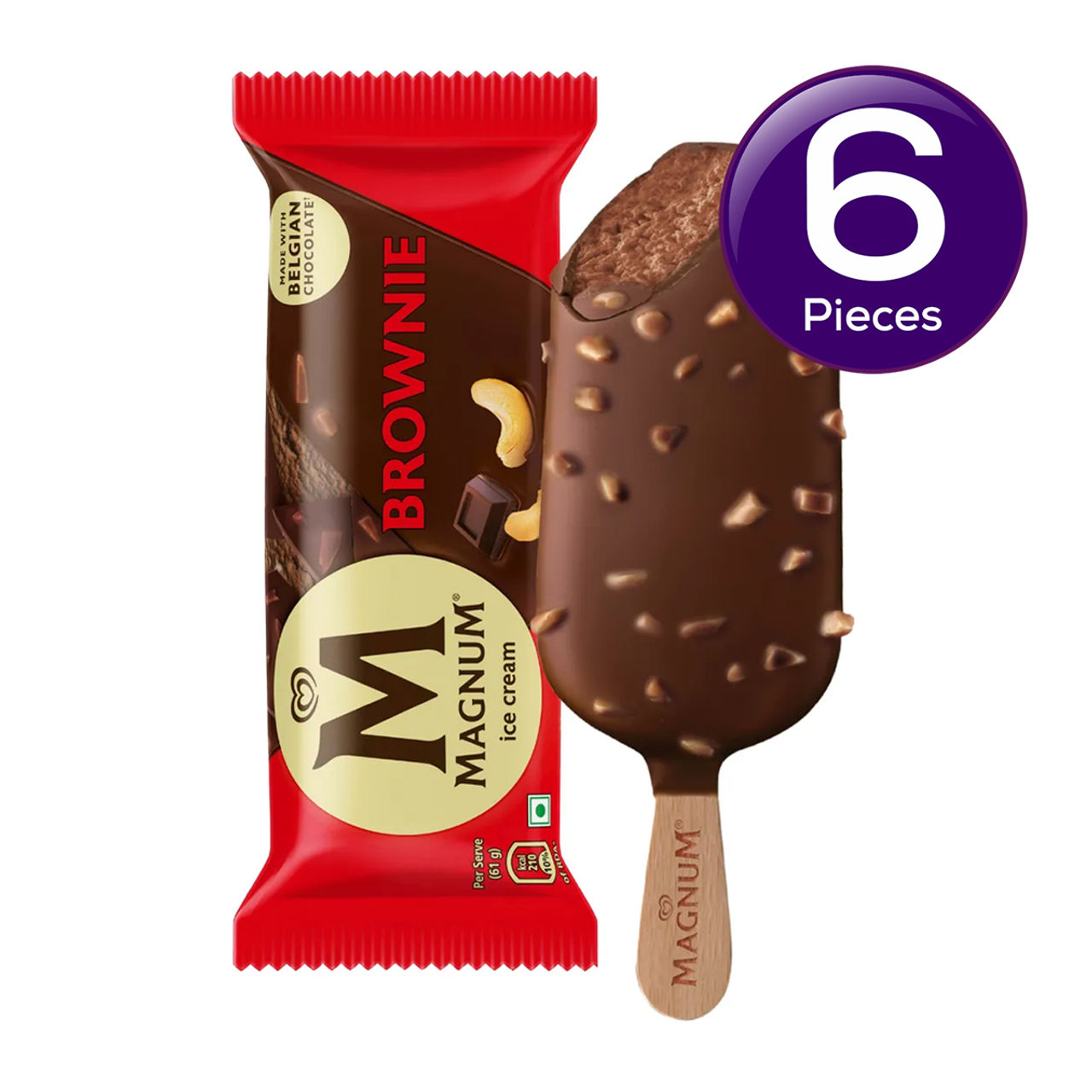 Kwality Wall's Chocolate Brownie Ice Cream Stick | Pouch 61 g Combo