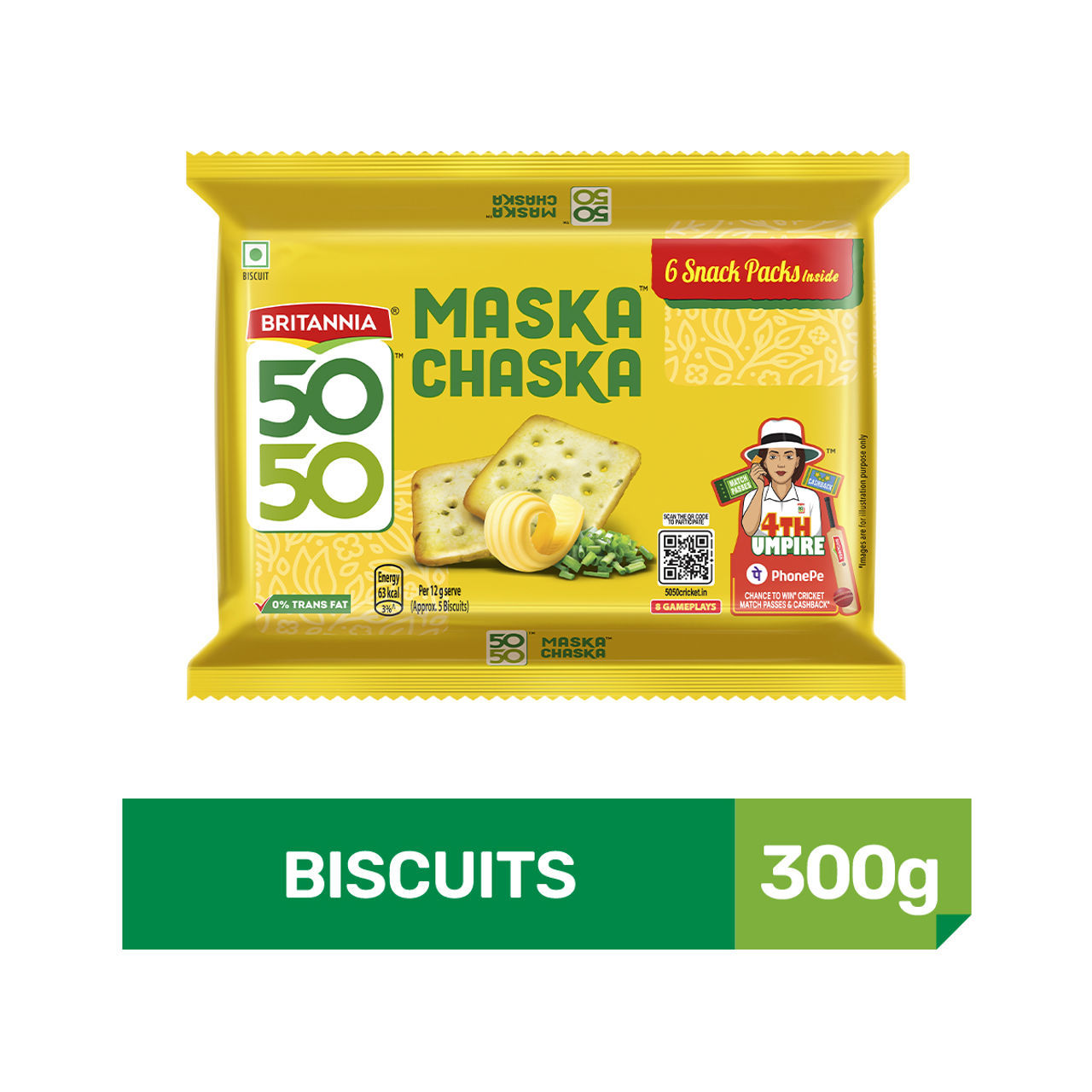 Britannia 50-50 Maska Chaska Biscuits
