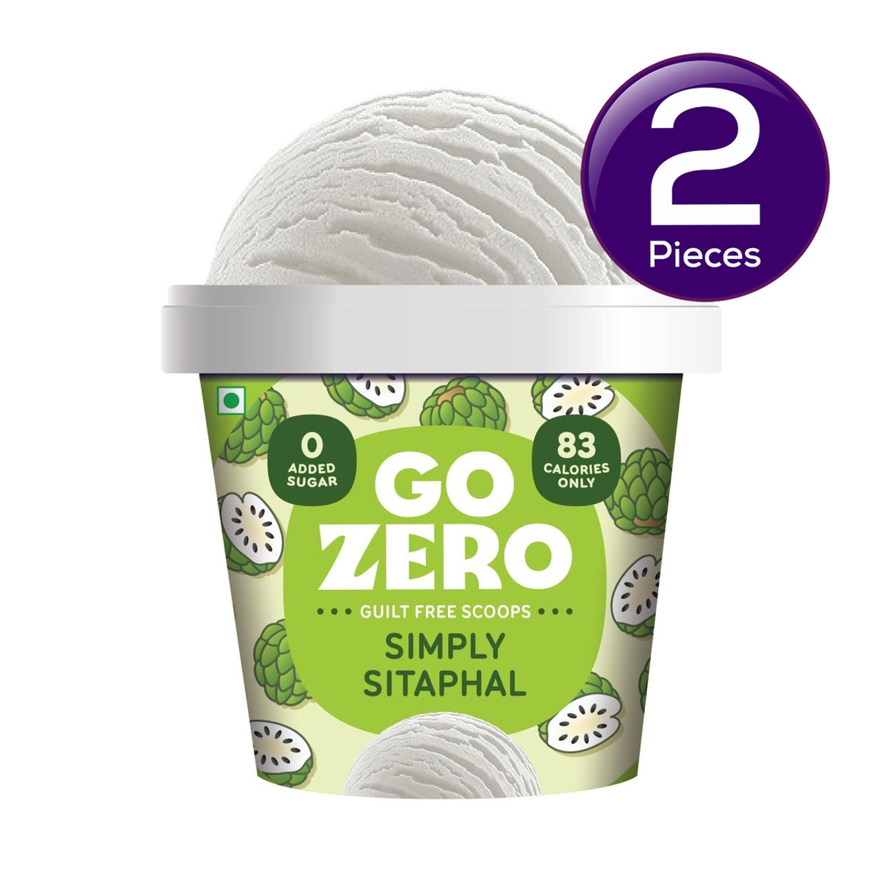 Go Zero Simply Sitaphal Low Calorie Guilt Free Icecream Cup Combo