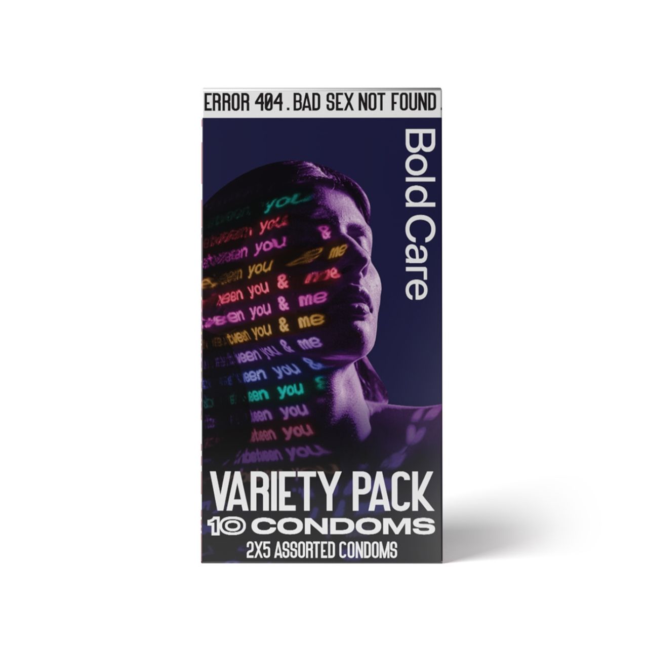 Bold Care 404 By Variety Pack Condoms - Ultra Thin, Multi-Textured, Nano Thin, Chocolate Flavour, & Strawberry Flavoured Condoms