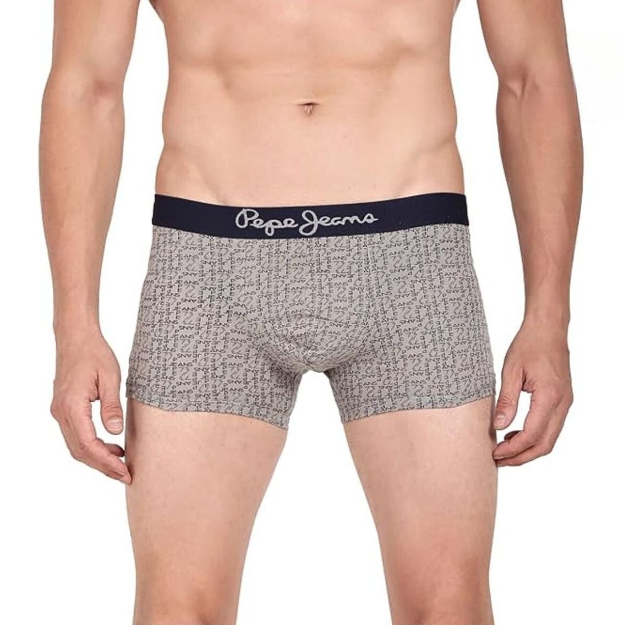 Pepe Jeans Cotton Men's Trunks - S | Sweat-resistant | All Over Print | Grey