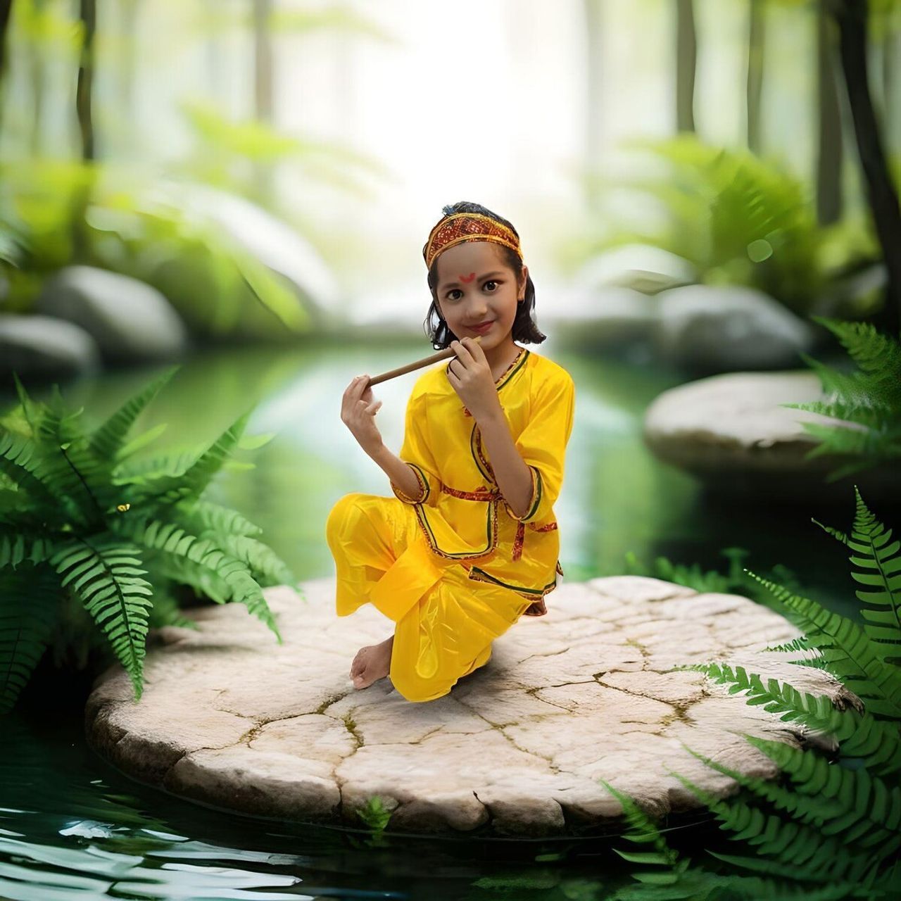Gullak Krishna Dress For Kids From 6-12 Months | 34 x 1 x 1 cm
