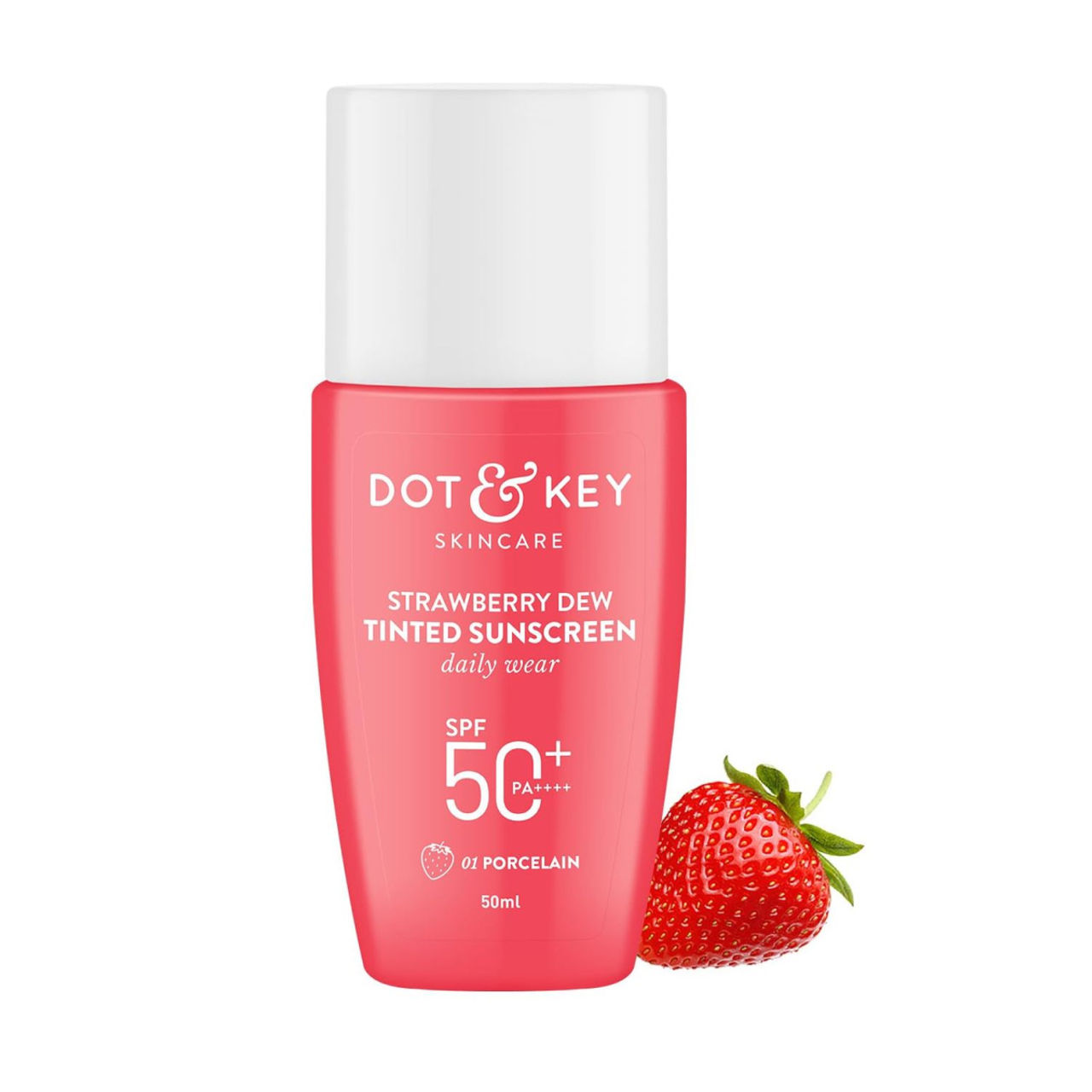 Dot & Key Strawberry Dew Tinted Sunscreen SPF 50+ PA++++ - 01 Porcelain