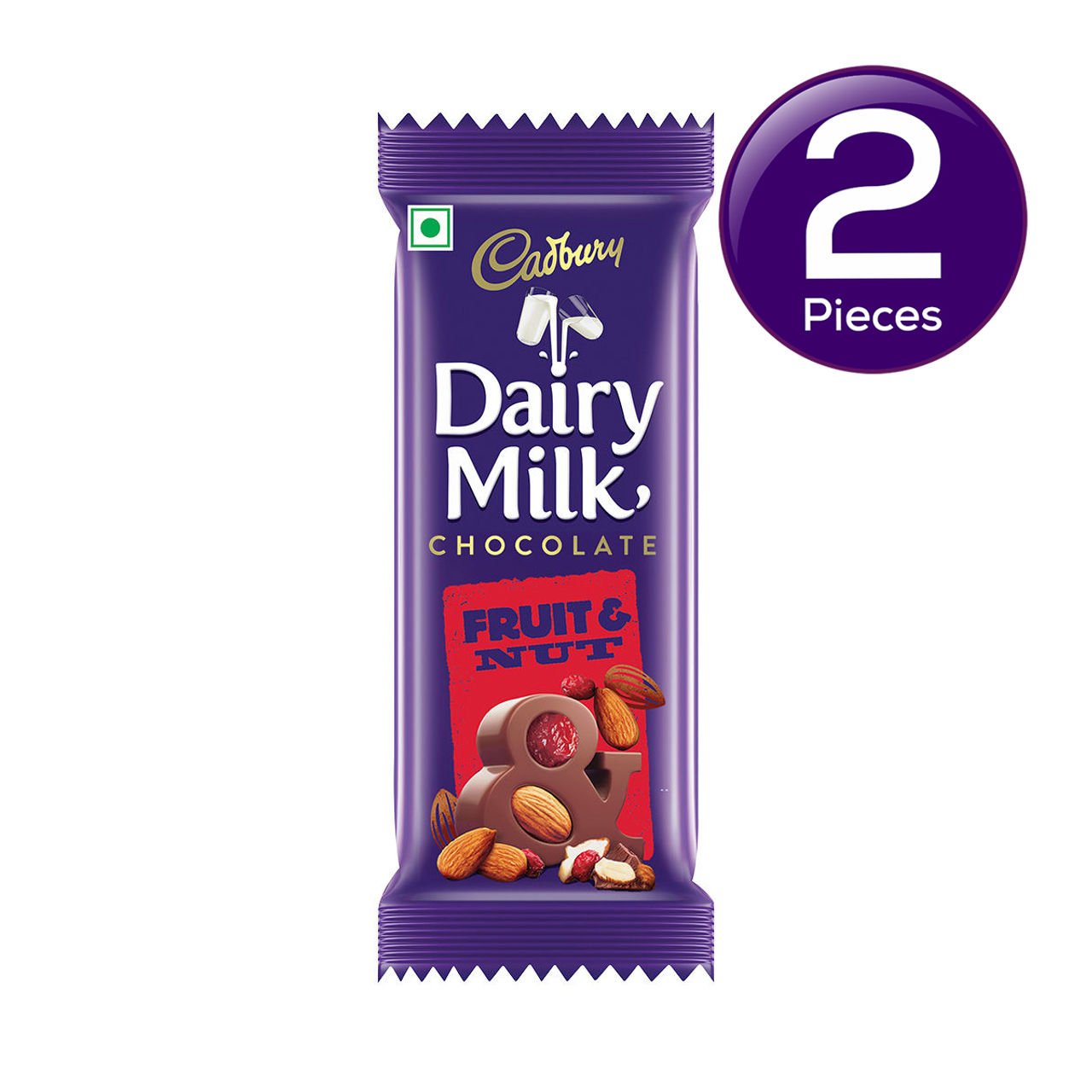 Cadbury Dairy Milk Fruit & Nut Chocolate Bar 36 g X 2 Combo