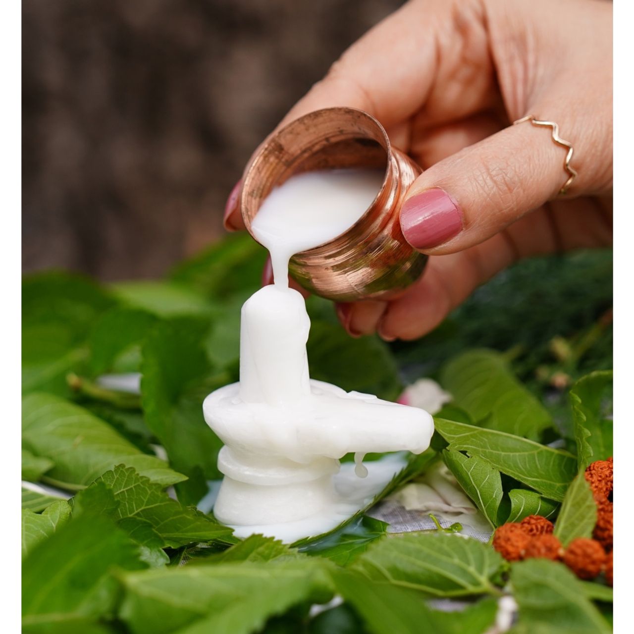 Servdharm White Marble Shivling