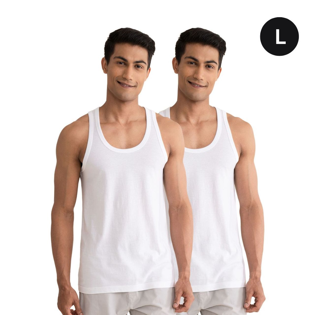 DaMENSCH Men's Vest | Neo-Cotton | Antibacterial Freshness - L