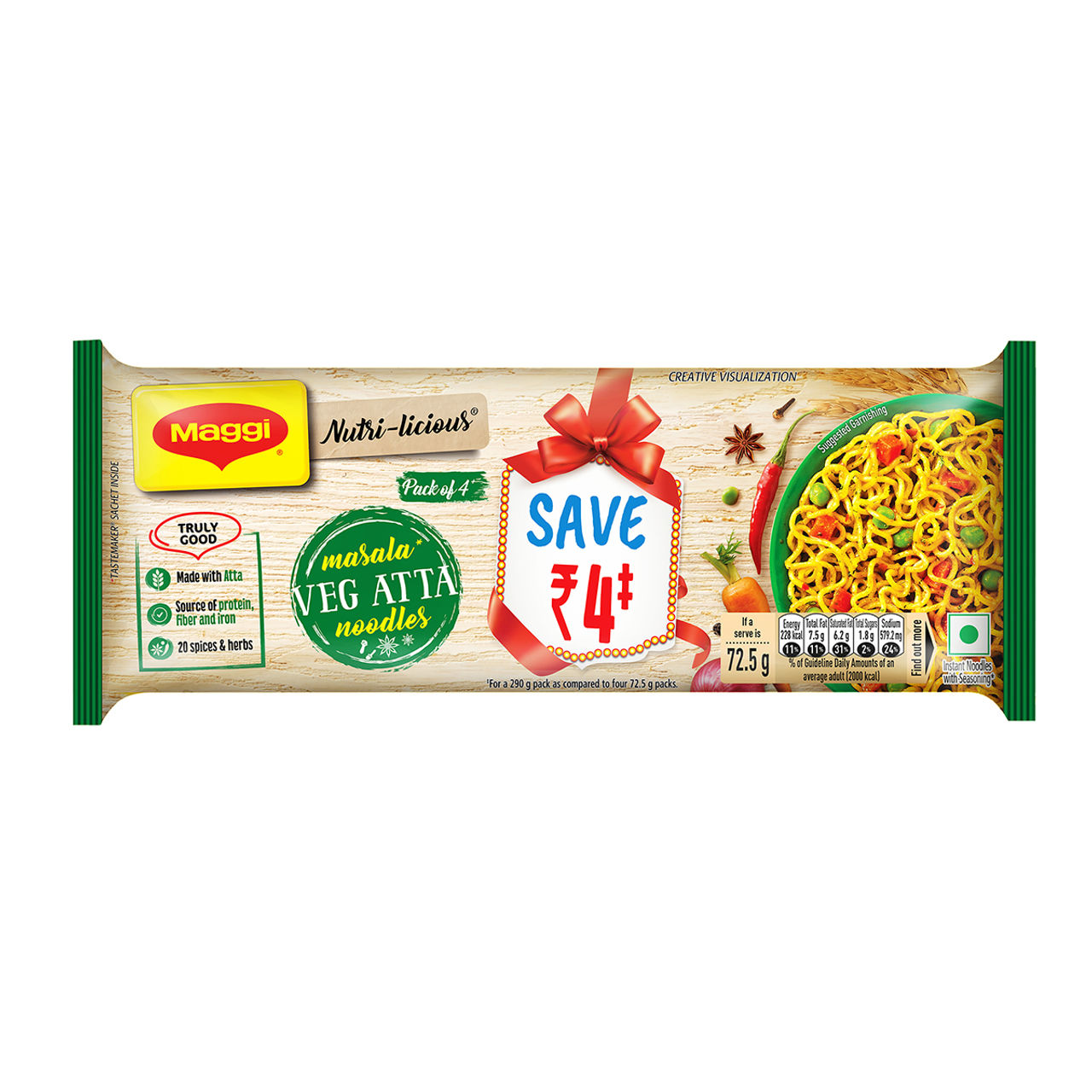 Maggi Nutri-Licious Masala Veg Atta Noodles