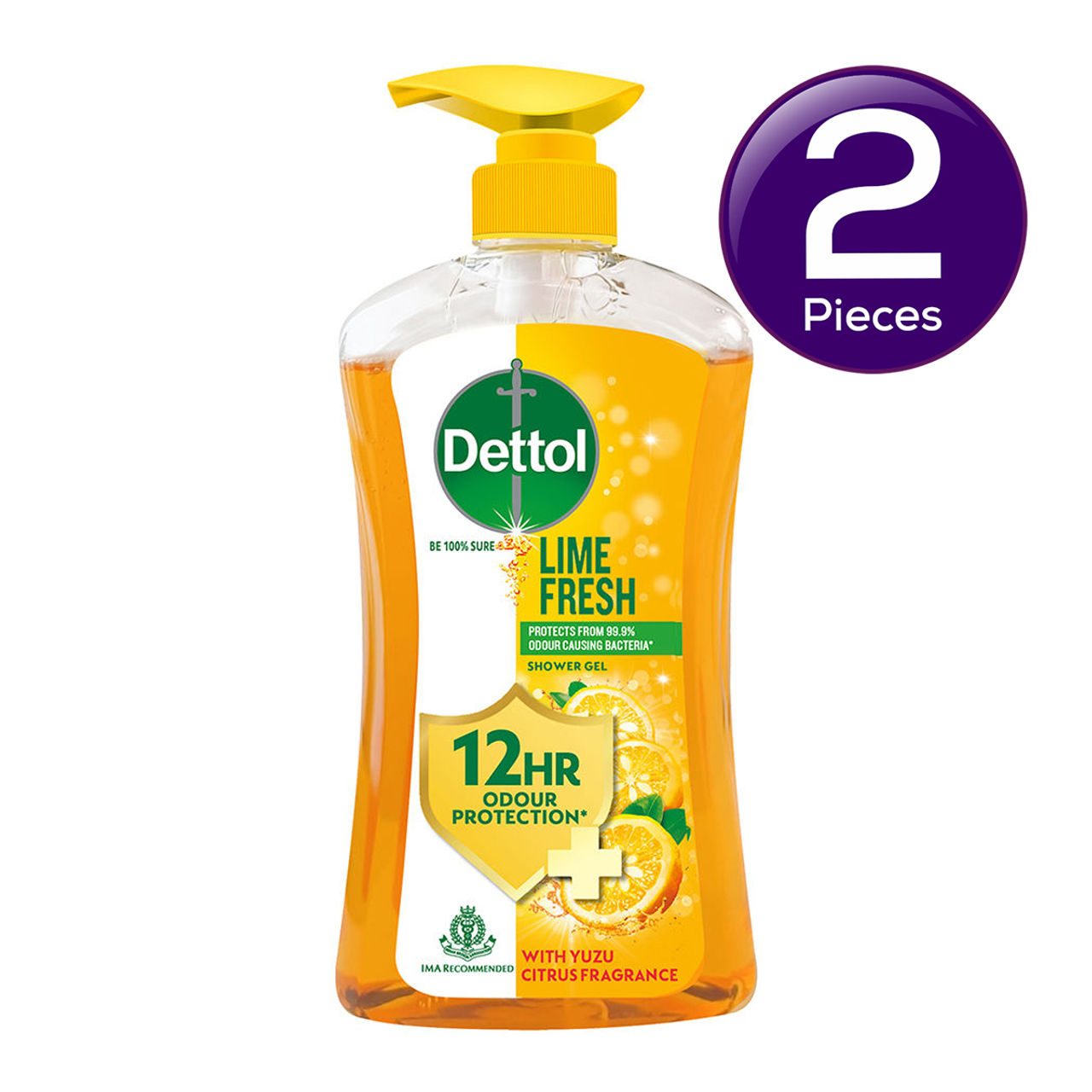 Dettol Body Wash and shower Gel,Lime Fresh Pump 500 ml Combo